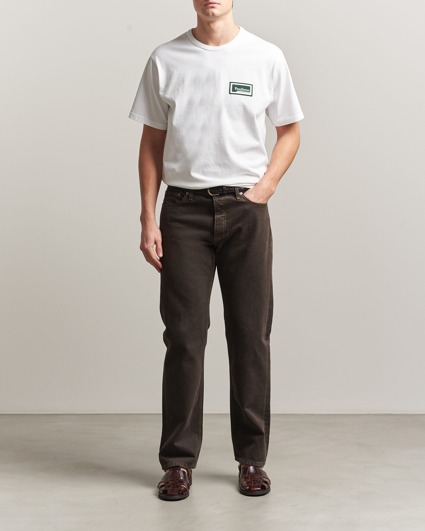 Herre | T-Shirts | Pendleton | Patch Graphic Tee White