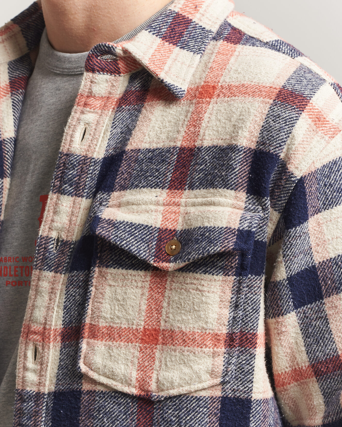 Herre | Skjorter | Pendleton | Big Pocket Shirt Silver Lining