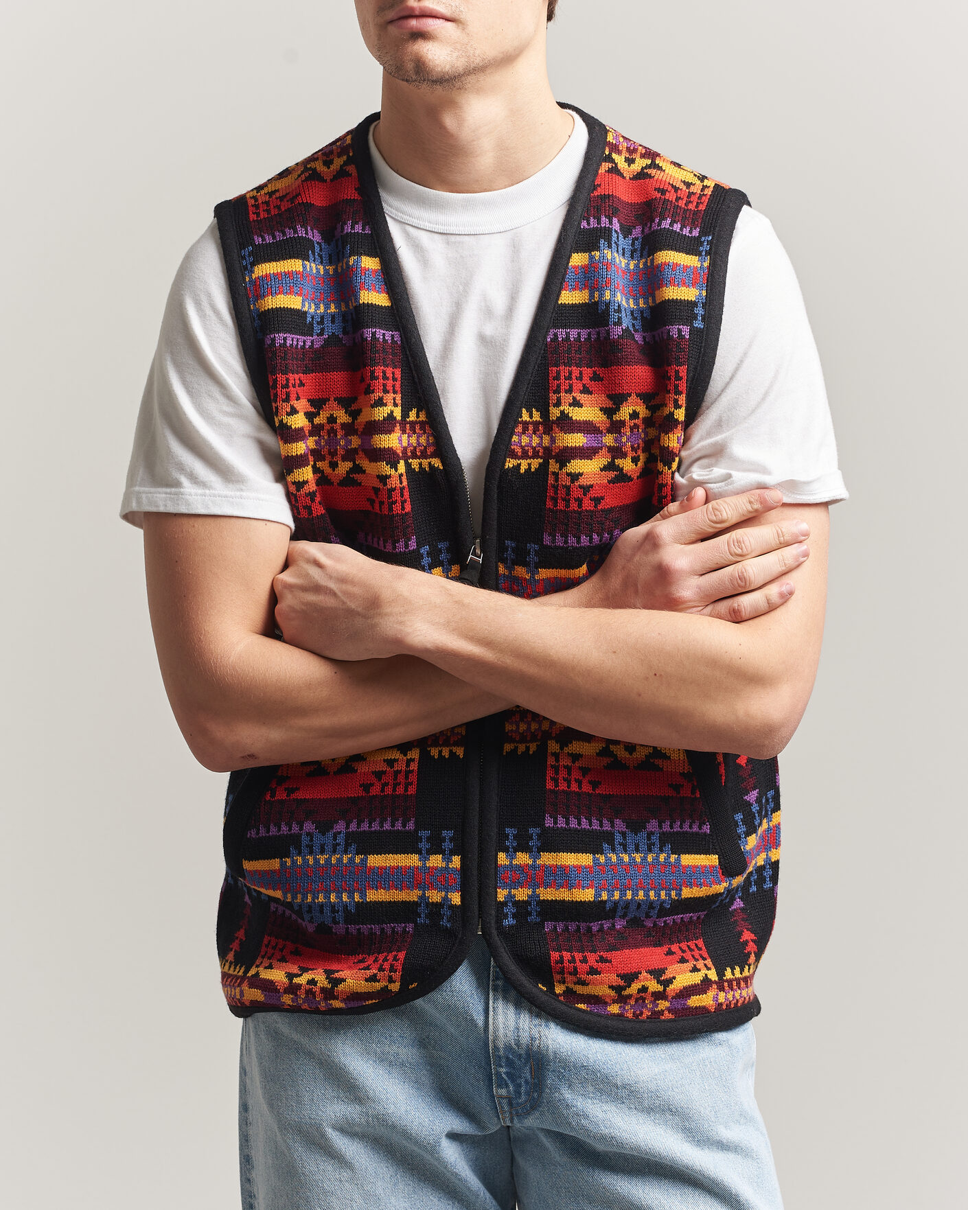 Herre | Trøjer | Pendleton | Jacquard Vest Black