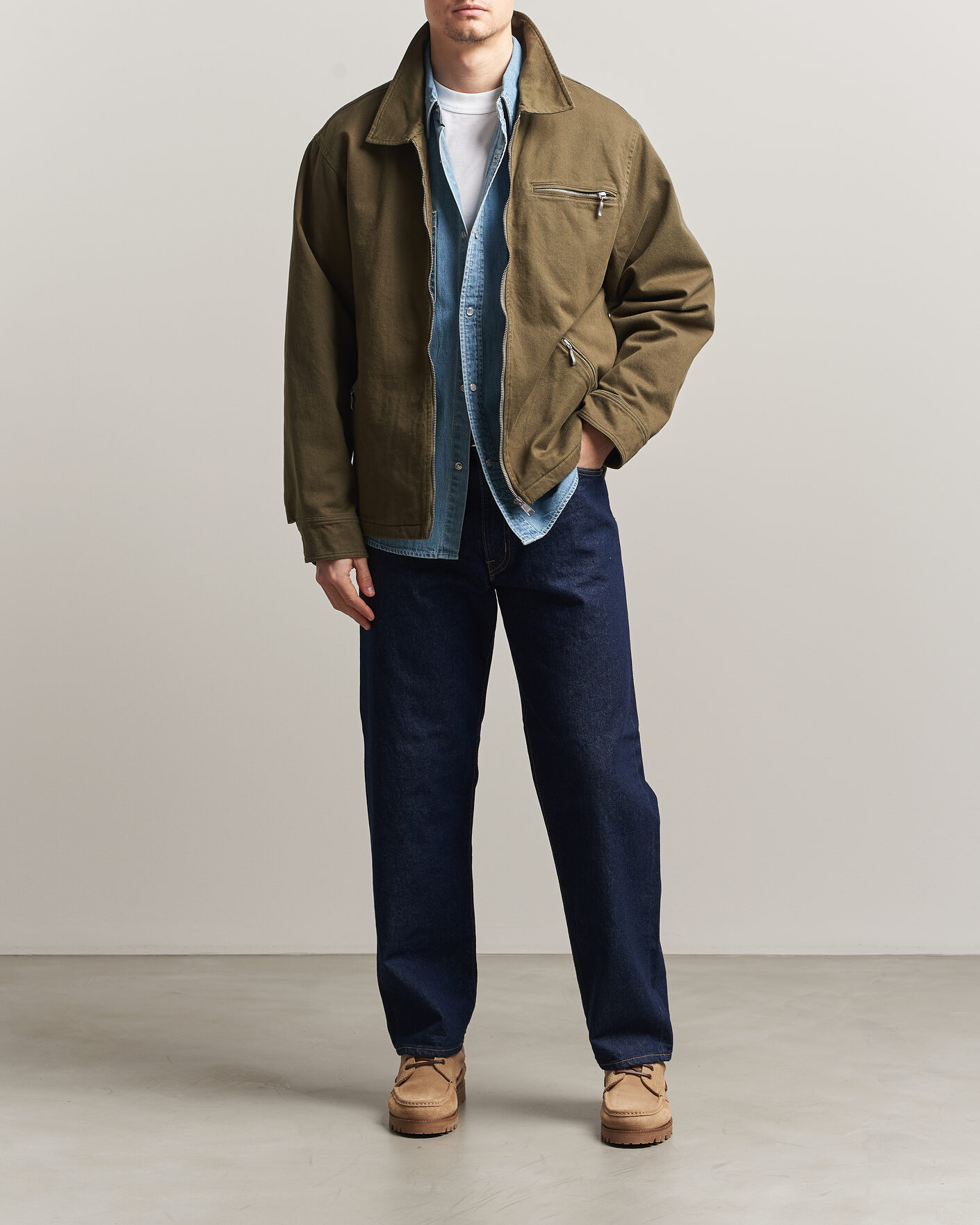Herre | Jakker | Pendleton | Blandet Lined Bomber Jacket Sage