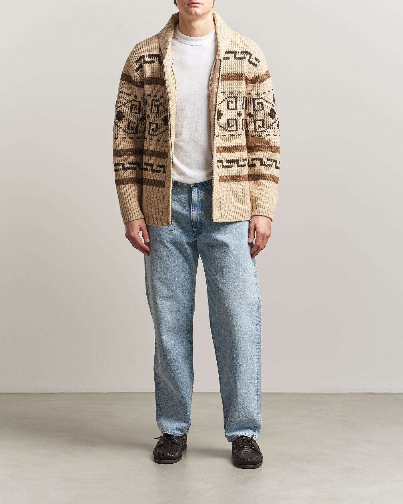 Herre | Trøjer | Pendleton | Original Westerley Cardigan Tan/Brown