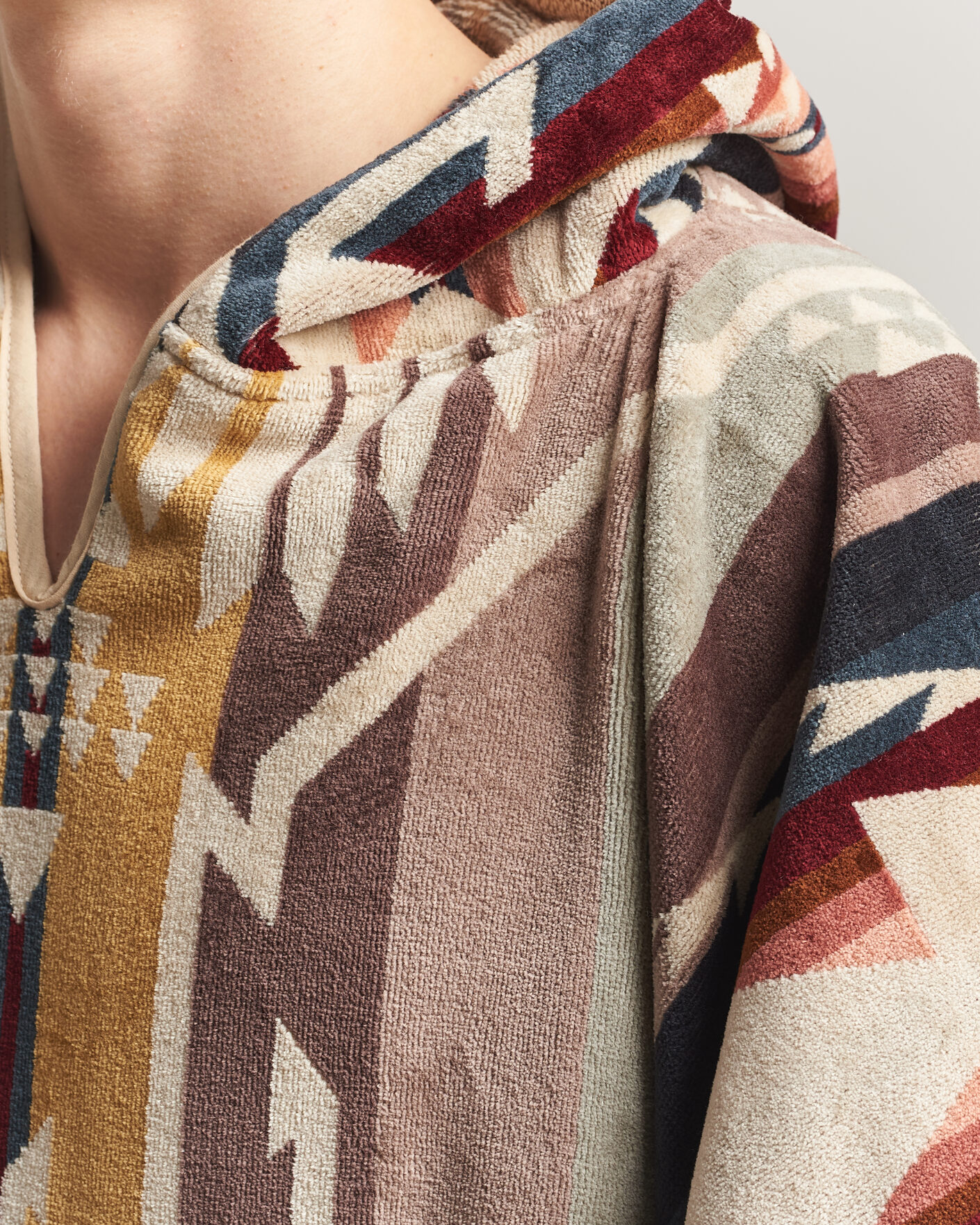 Herre | Pendleton Jacquard Hooded Towel White Sands Tan | Pendleton | Jacquard Hooded Towel White Sands Tan