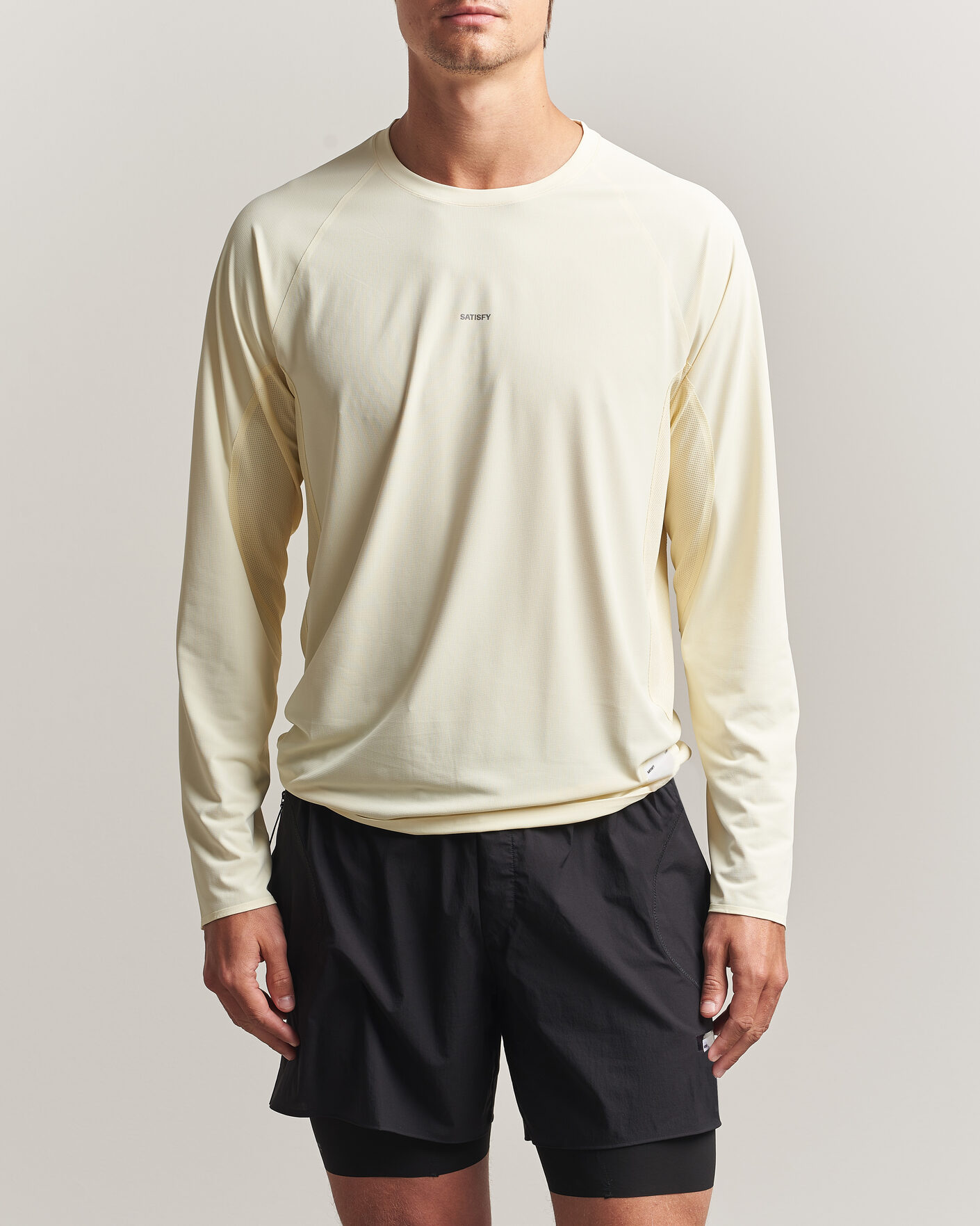 Herre | T-Shirts | Satisfy | AuraLite UV Long Sleeve T-Shirt Transparent Yellow