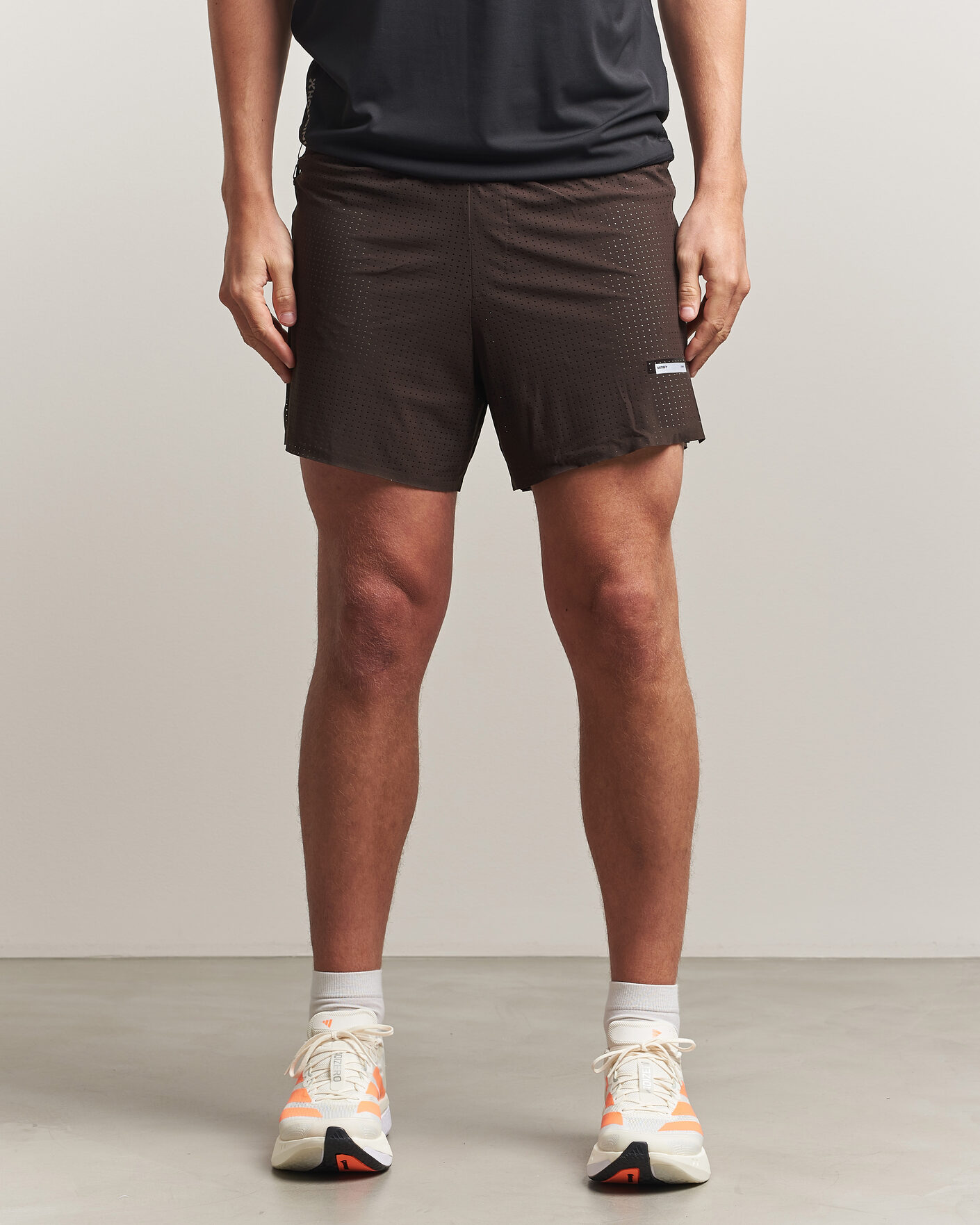Herre | Shorts | Satisfy | Space-O 5 Inch Shorts Deep Mahogany