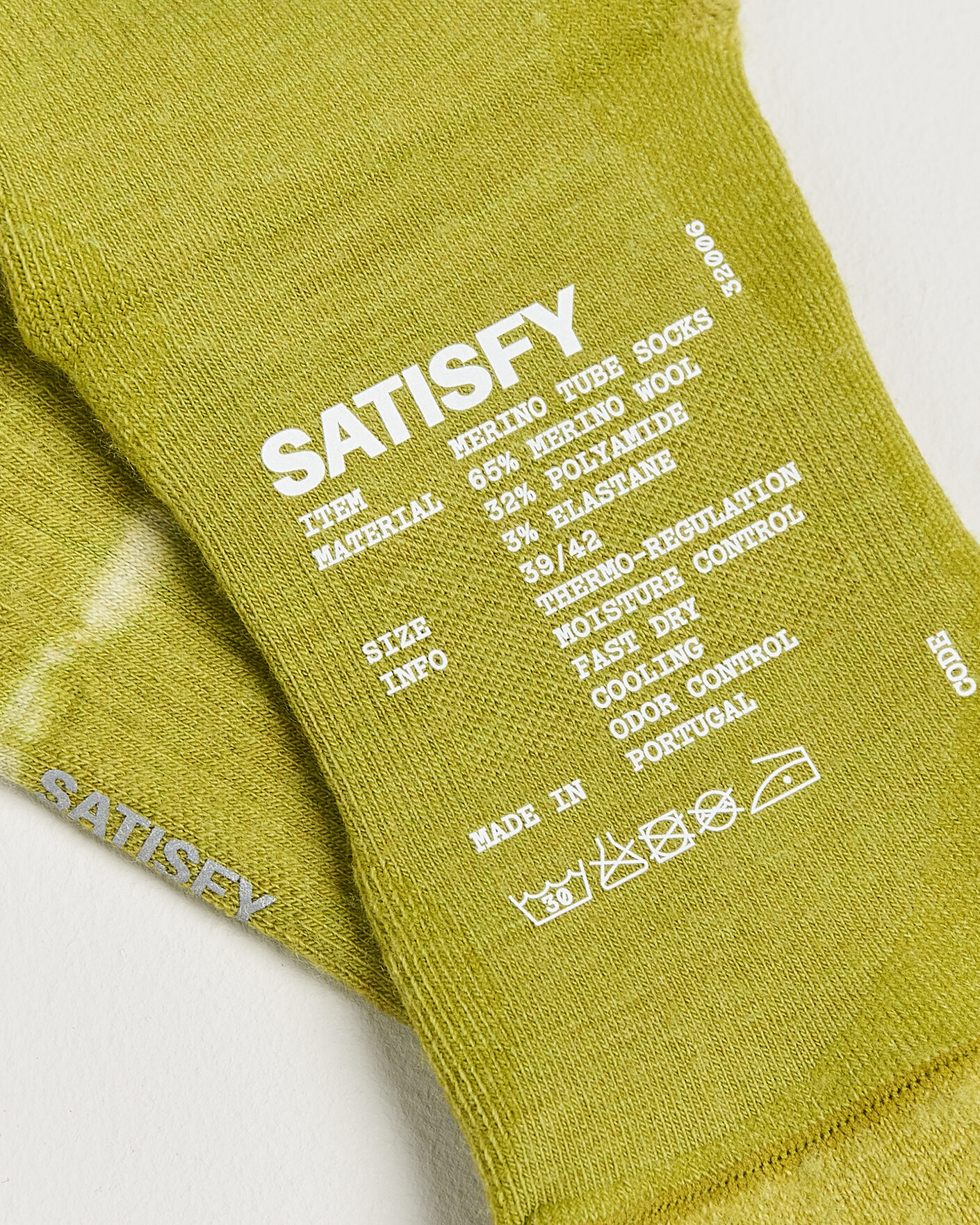 Herre | Undertøj | Satisfy | Merino Tube Socks Tie Dye Covert Green