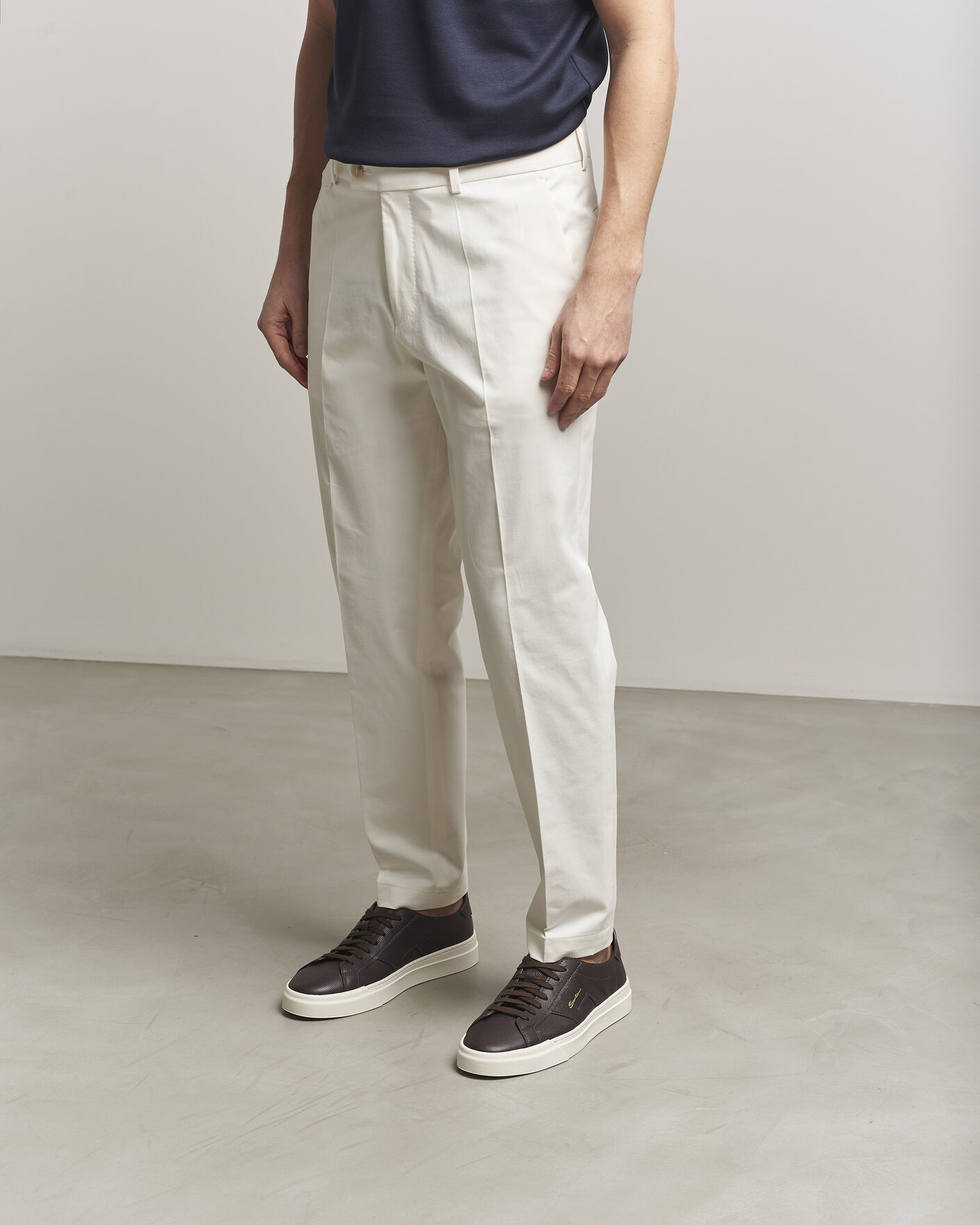 Herre | Sneakers | Santoni | Double Buckle Sneakers Dark Brown Calf