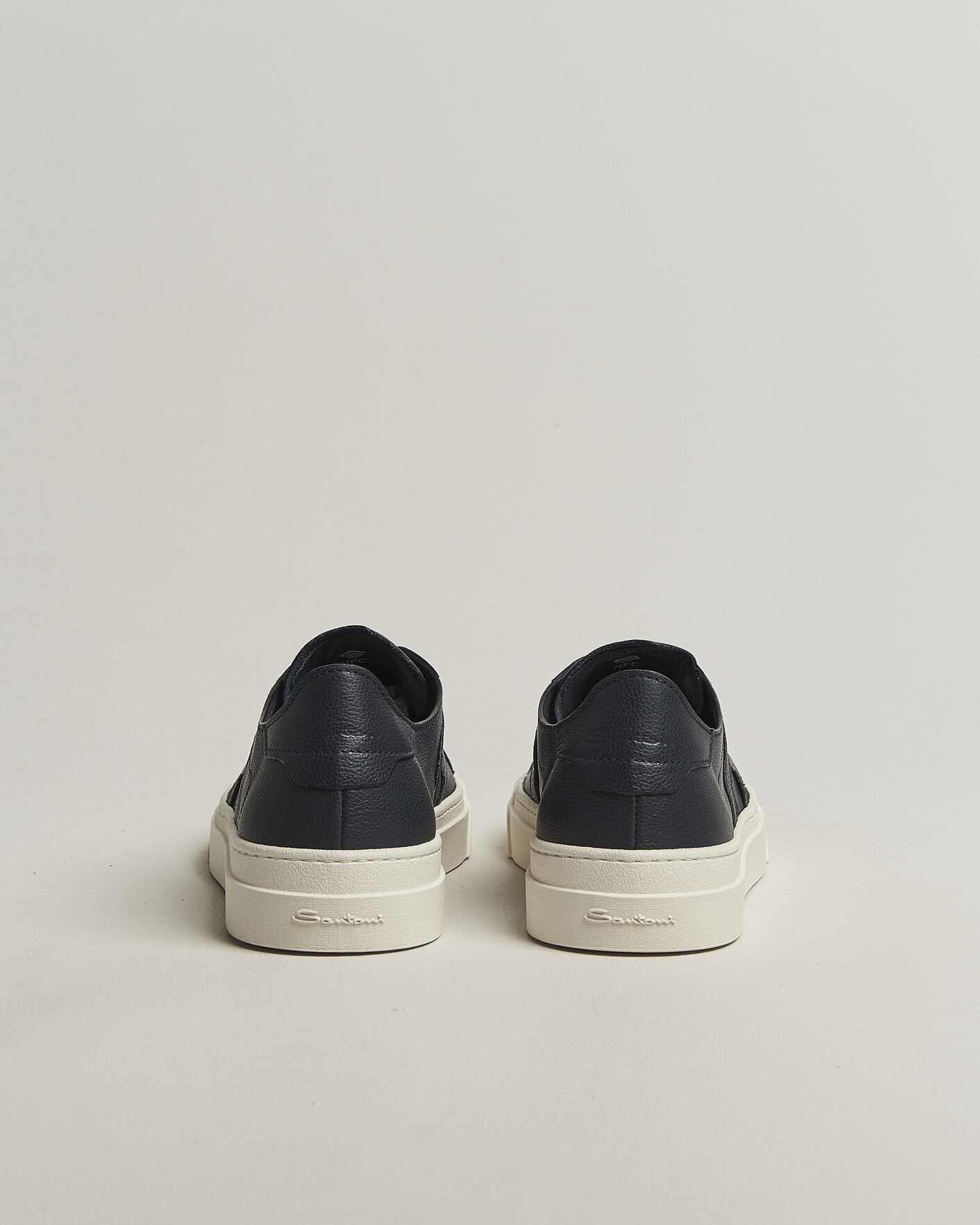 Herre | Sneakers | Santoni | Double Buckle Sneakers Navy Calf