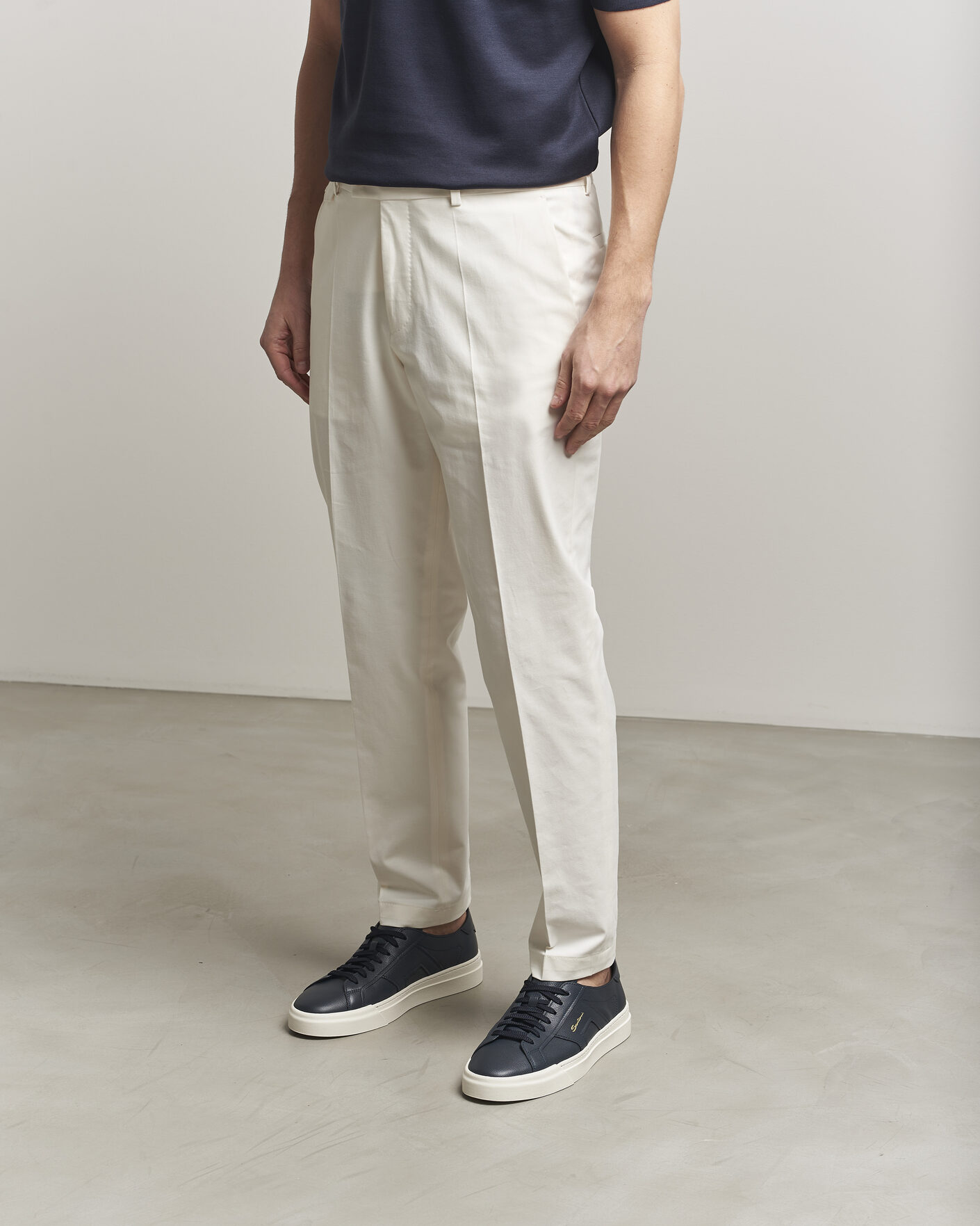 Herre | Sneakers | Santoni | Double Buckle Sneakers Navy Calf