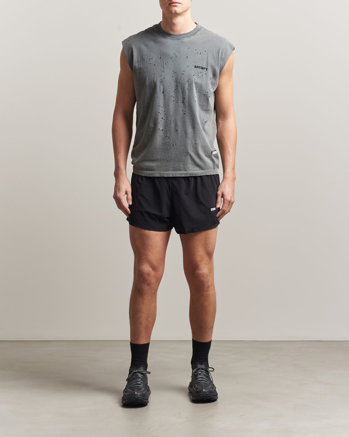 Herre | Shorts | Satisfy | Space-O 2.5 Inch Shorts Black