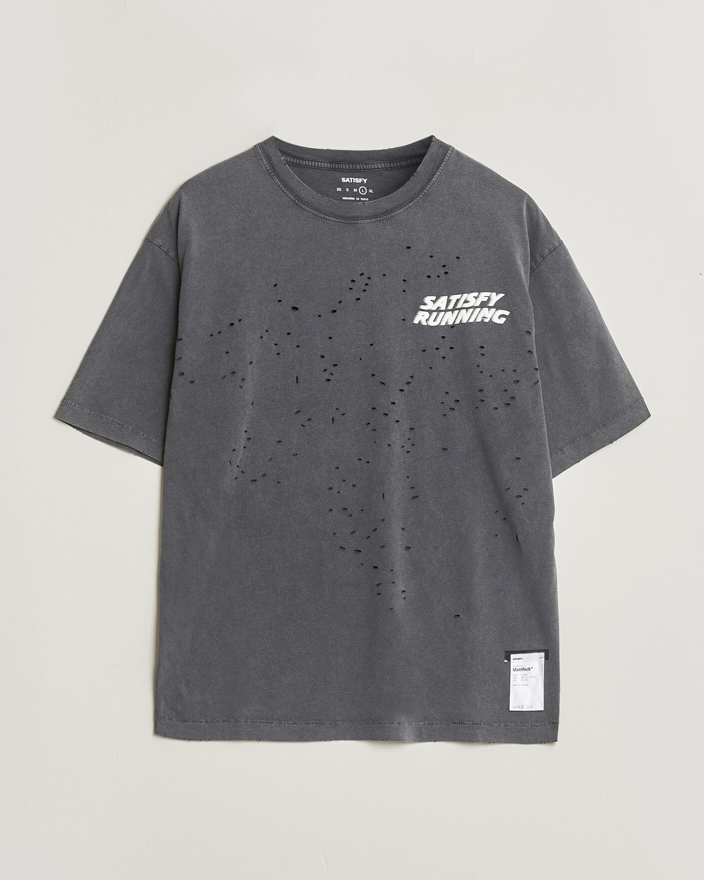 Herre | T-Shirts | Satisfy | MothTech Small Logo T-Shirt Aged Black