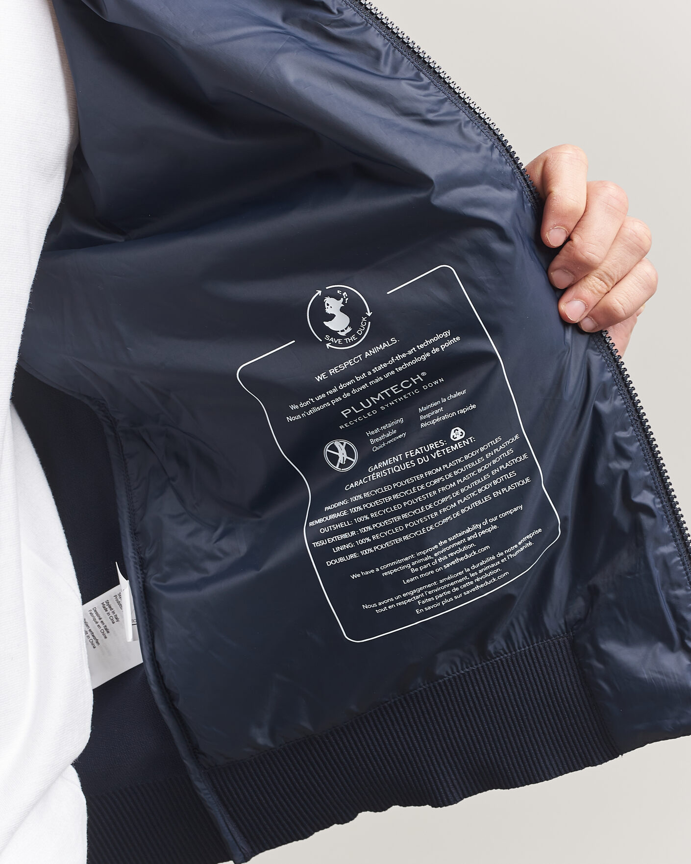 Herre | Jakker | Save The Duck | Alfo Hybrid Jacket Navy Blue