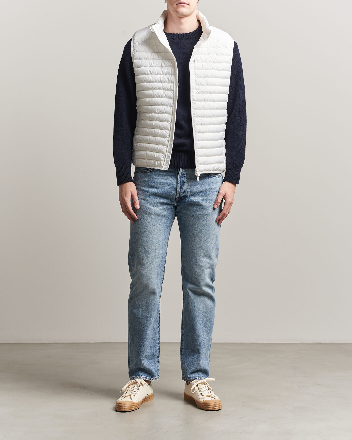 Herre | Veste | Save The Duck | Dave Lightweight Padded Vest Dull White