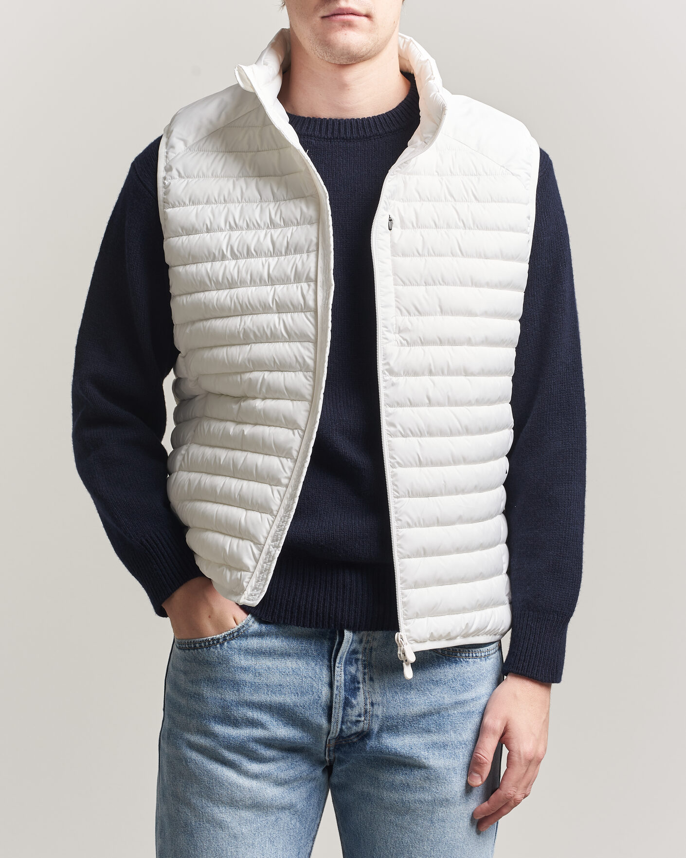 Herre | Veste | Save The Duck | Dave Lightweight Padded Vest Dull White