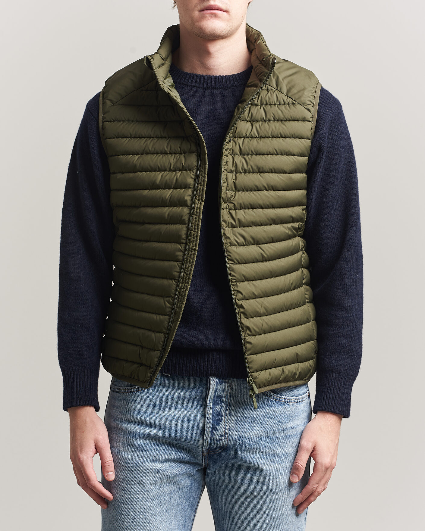 Herre | Veste | Save The Duck | Dave Lightweight Padded Vest Snake Green