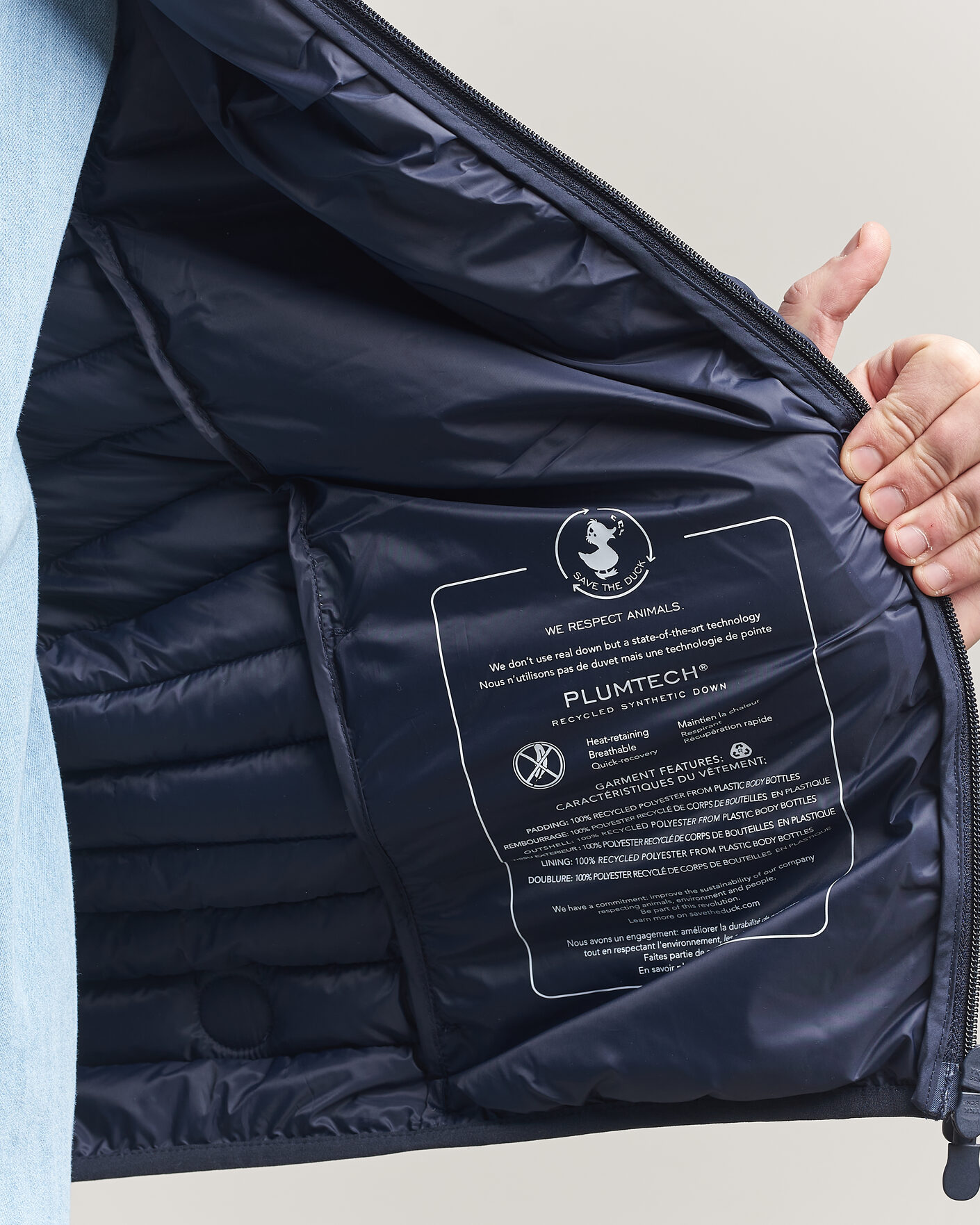 Herre | Veste | Save The Duck | Dave Lightweight Padded Vest Navy Blue