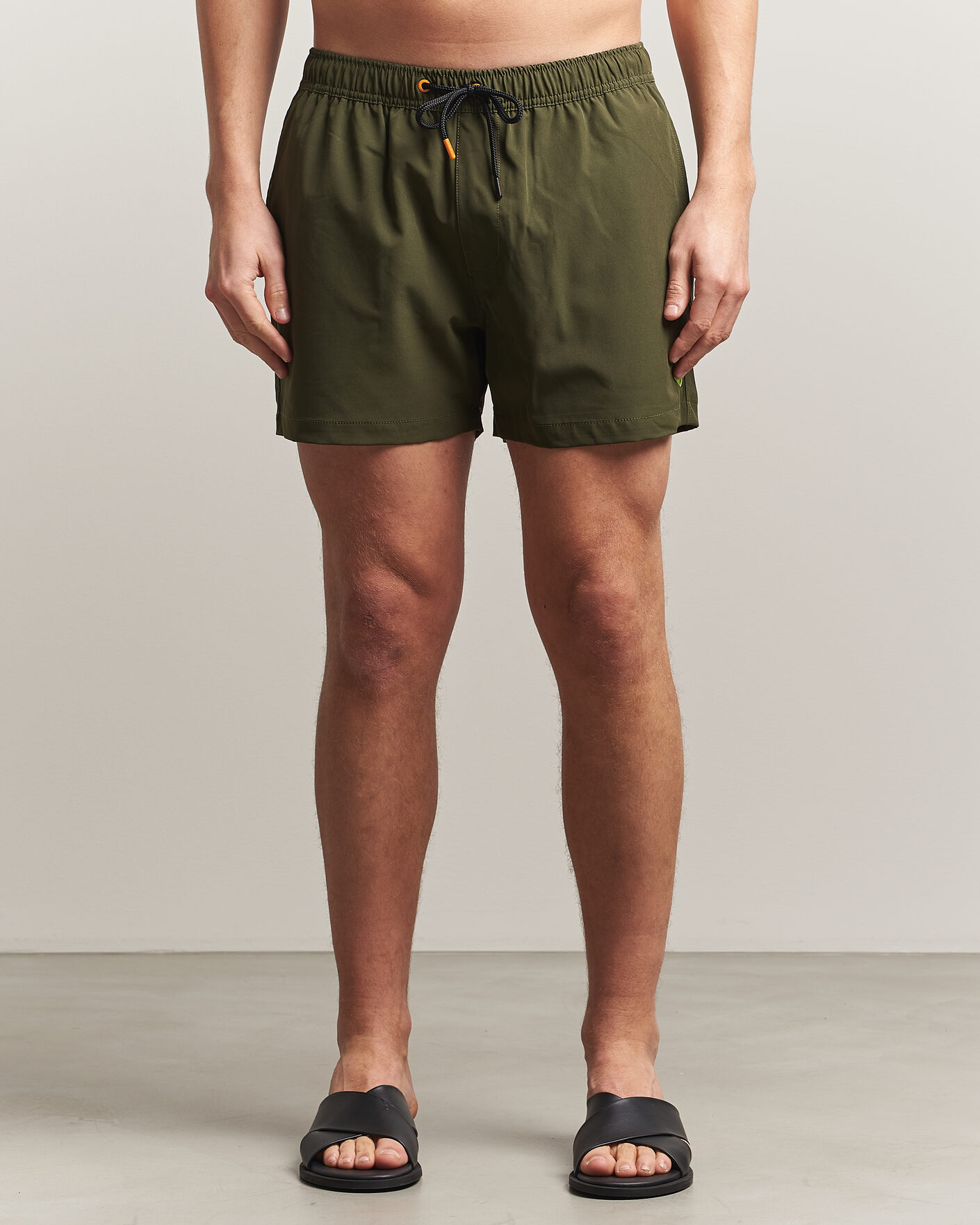 Herre | Badebukser | Save The Duck | Plain Drawstring Swimshorts Snake Green