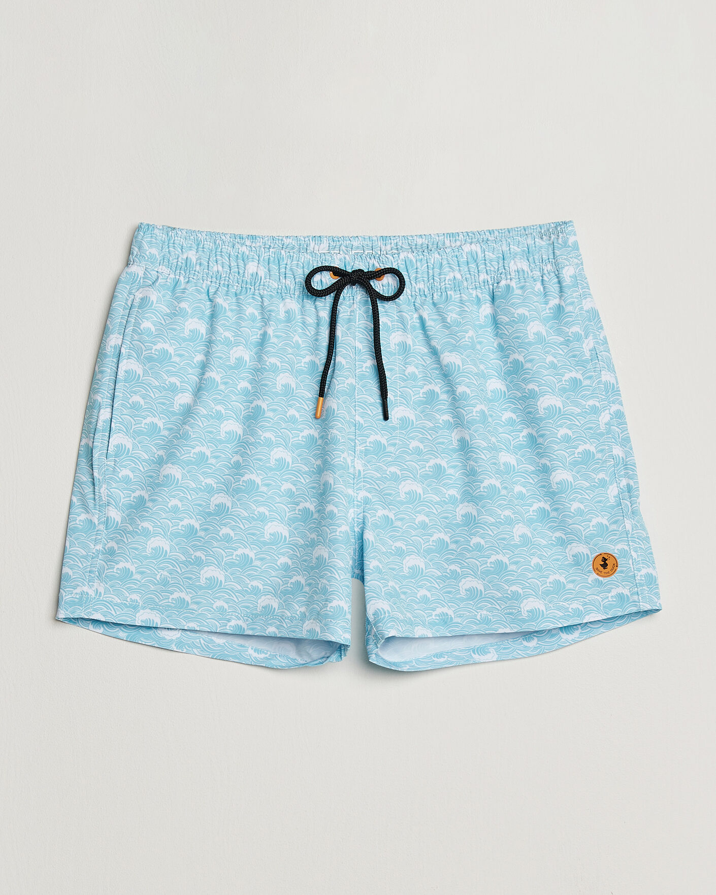 Herre | Badebukser | Save The Duck | Printed Drawstring Swimshorts Waves