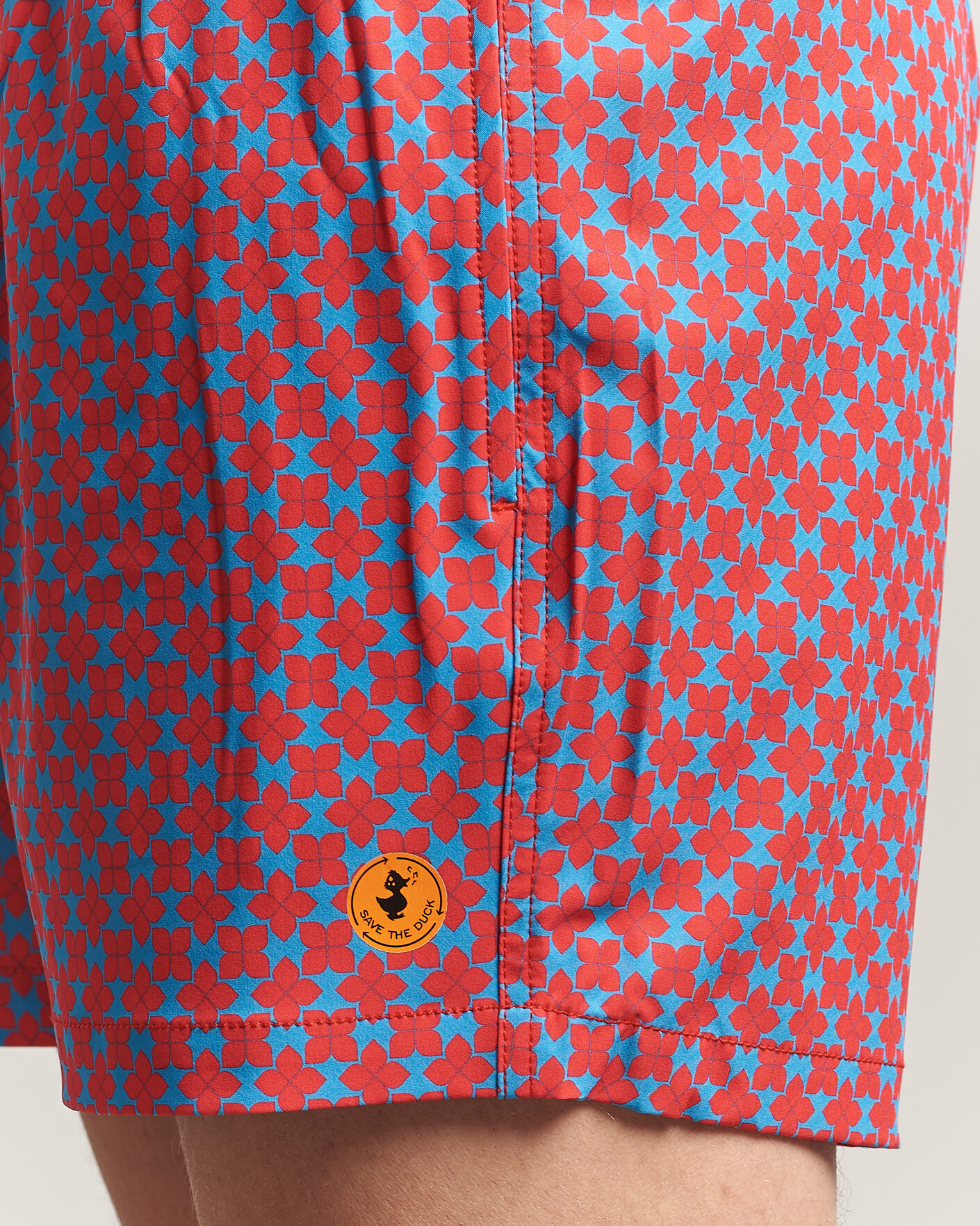 Herre | Badebukser | Save The Duck | Printed Drawstring Swimshorts Geometrical Flowers