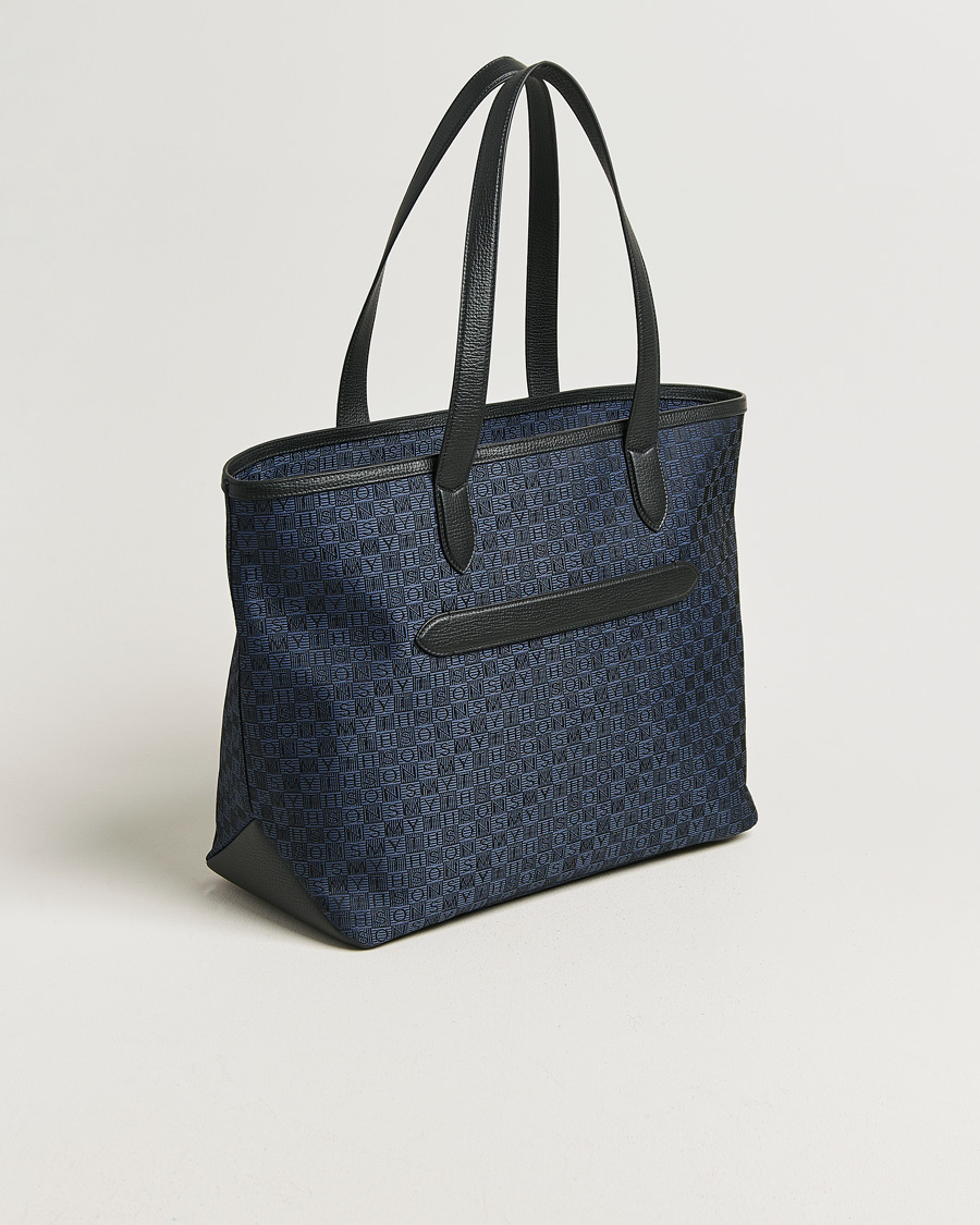 Herre | Tasker | Smythson | Canvas Stamp Tote Navy