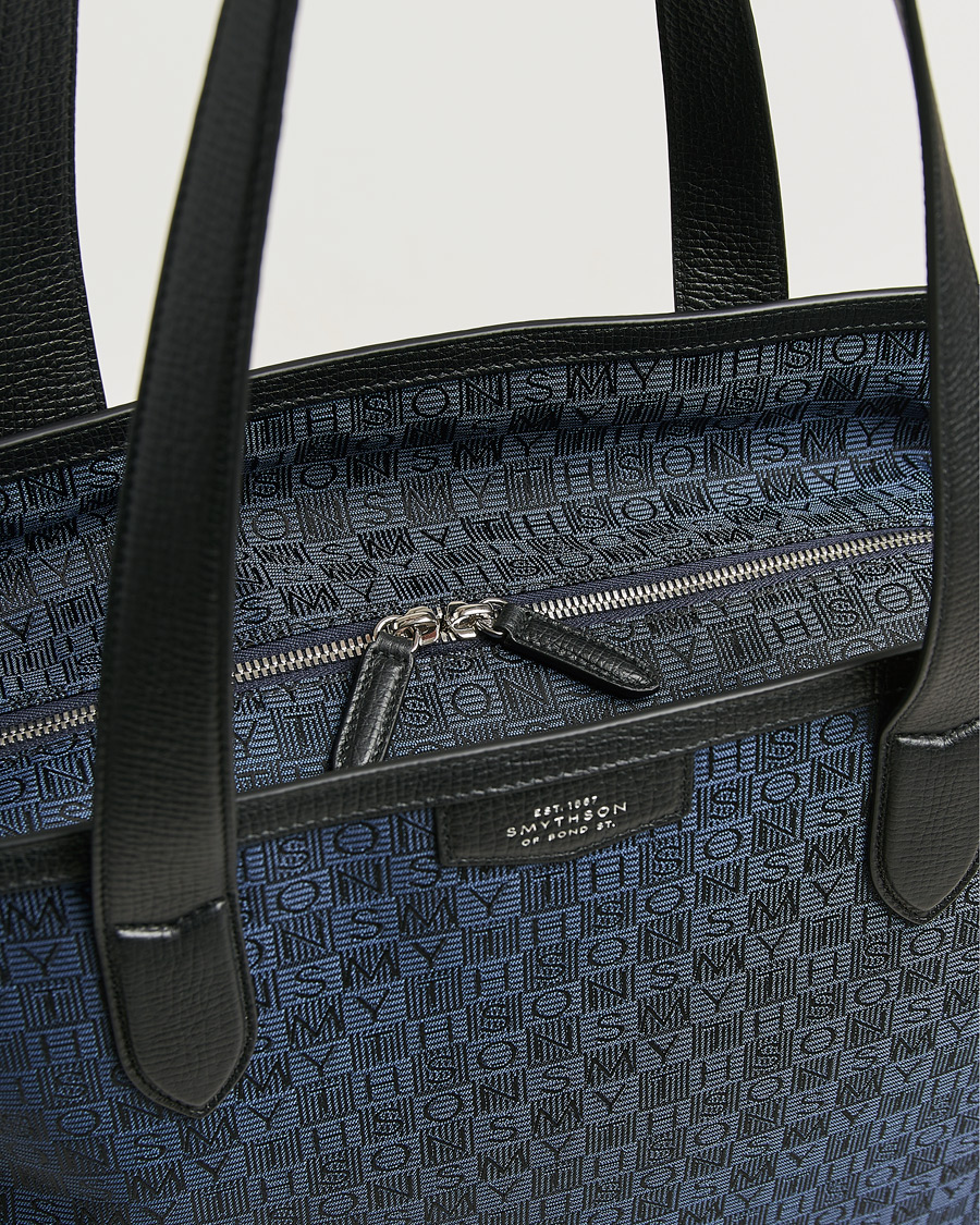 Herre | Tasker | Smythson | Canvas Stamp Tote Navy