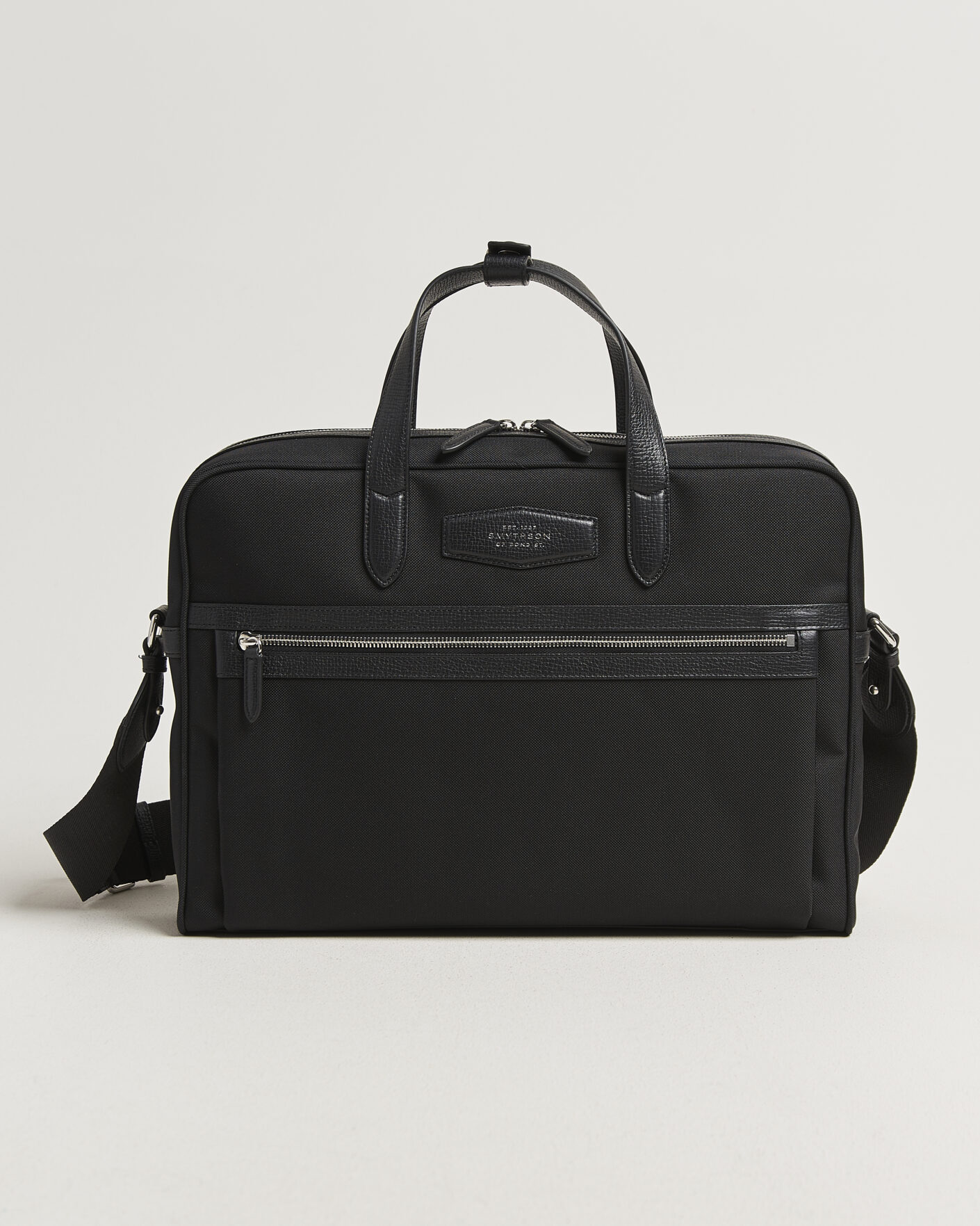 Herre | Tasker | Smythson | Canvas Norton Briefcase Black