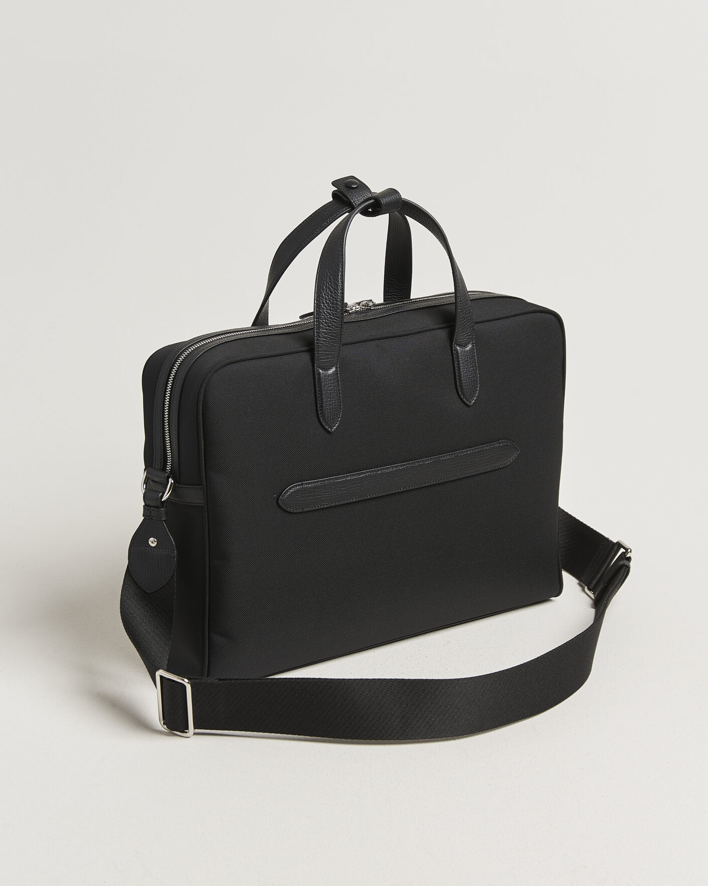 Herre | Tasker | Smythson | Canvas Norton Briefcase Black