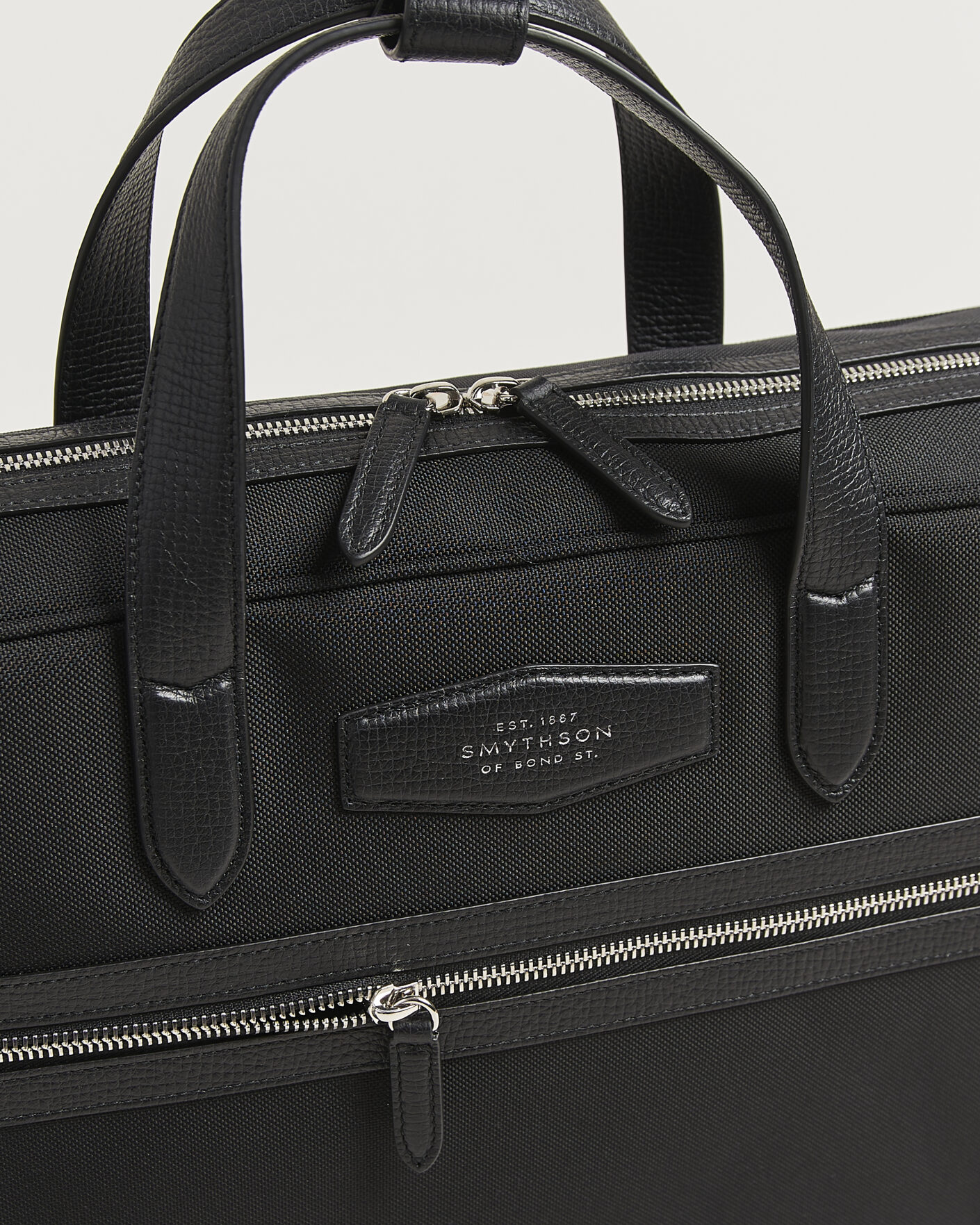 Herre | Tasker | Smythson | Canvas Norton Briefcase Black