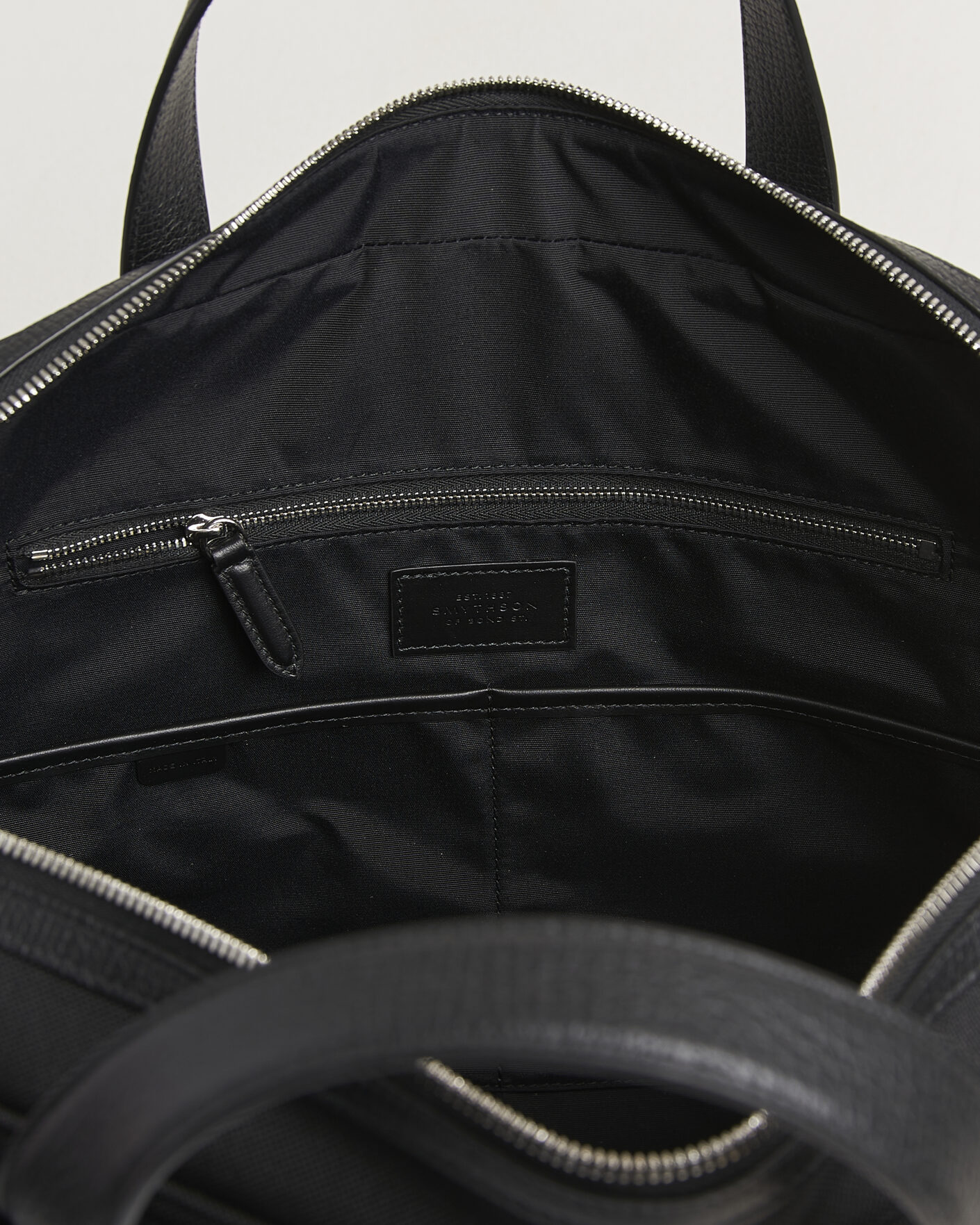Herre | Tasker | Smythson | Canvas Norton Briefcase Black