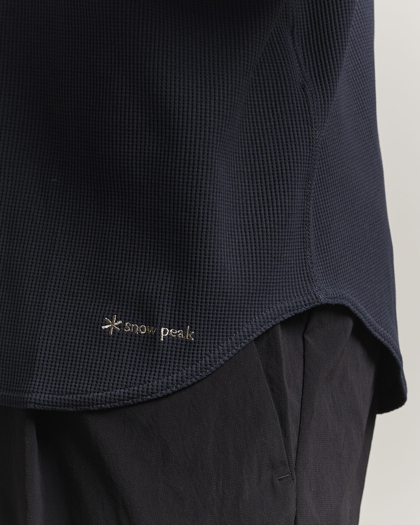 Herre | T-Shirts | Snow Peak | Dry Waffle Long Sleeve T-Shirt Dark Navy