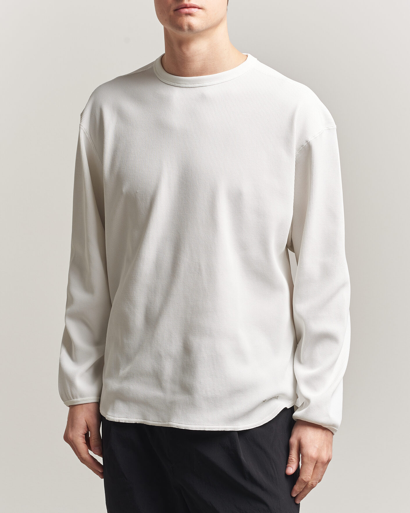Herre | T-Shirts | Snow Peak | Dry Waffle Long Sleeve T-Shirt Off White