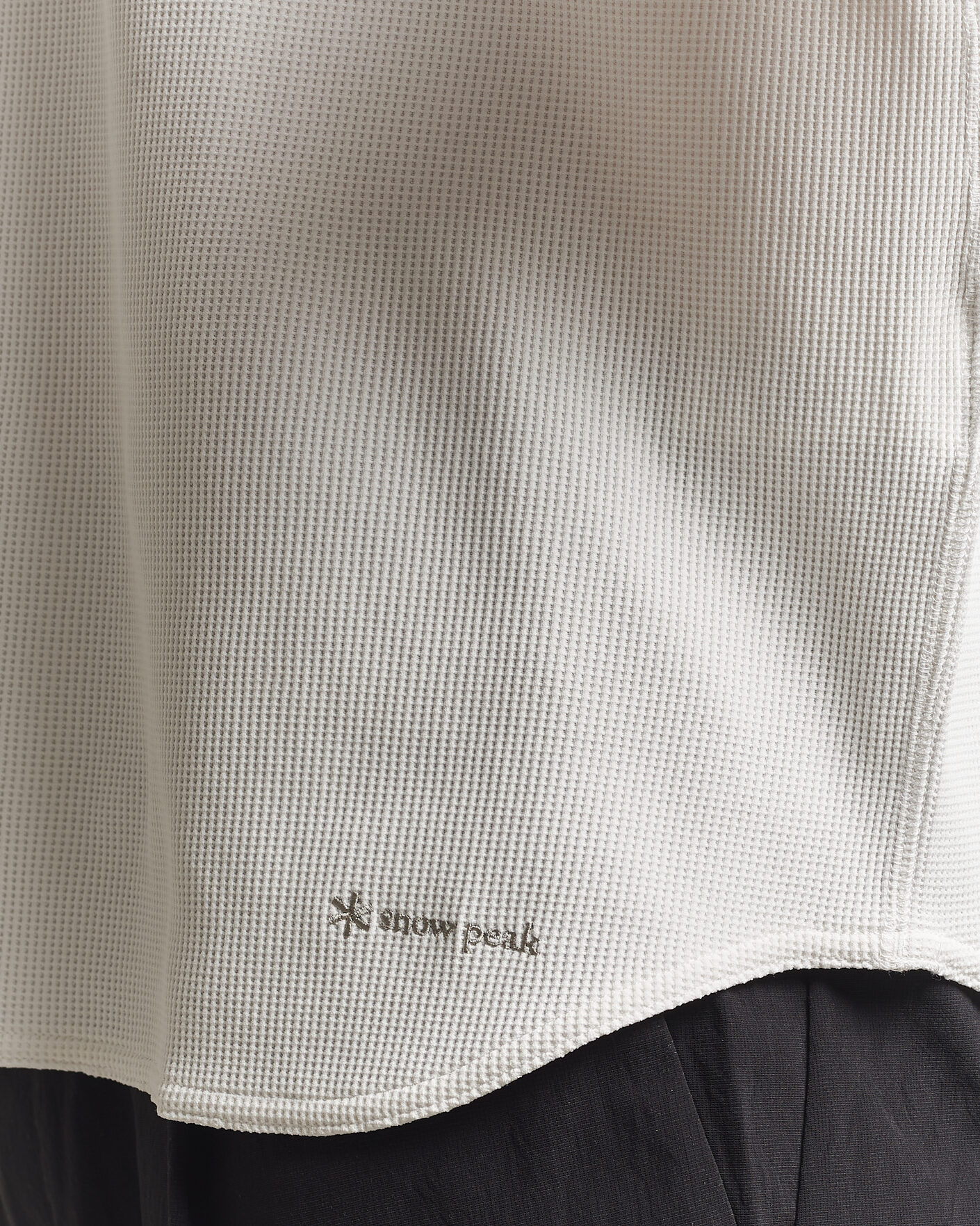 Herre | T-Shirts | Snow Peak | Dry Waffle Long Sleeve T-Shirt Off White