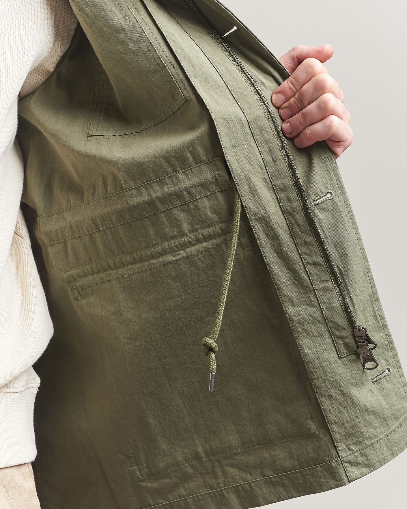 Herre | Jakker | Gant | Cotton Field Jacket Dry Herb Green