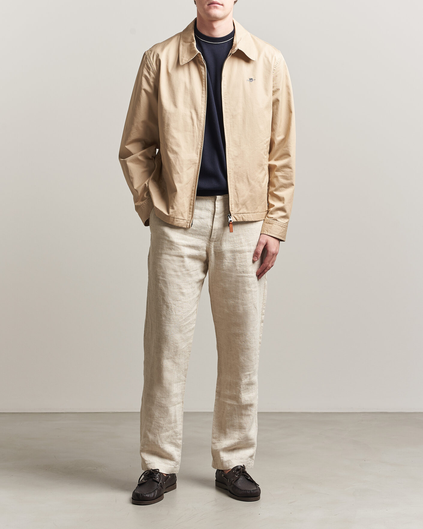 Herre | Jakker | GANT | Cotton Windcheater Jacket Oat Beige