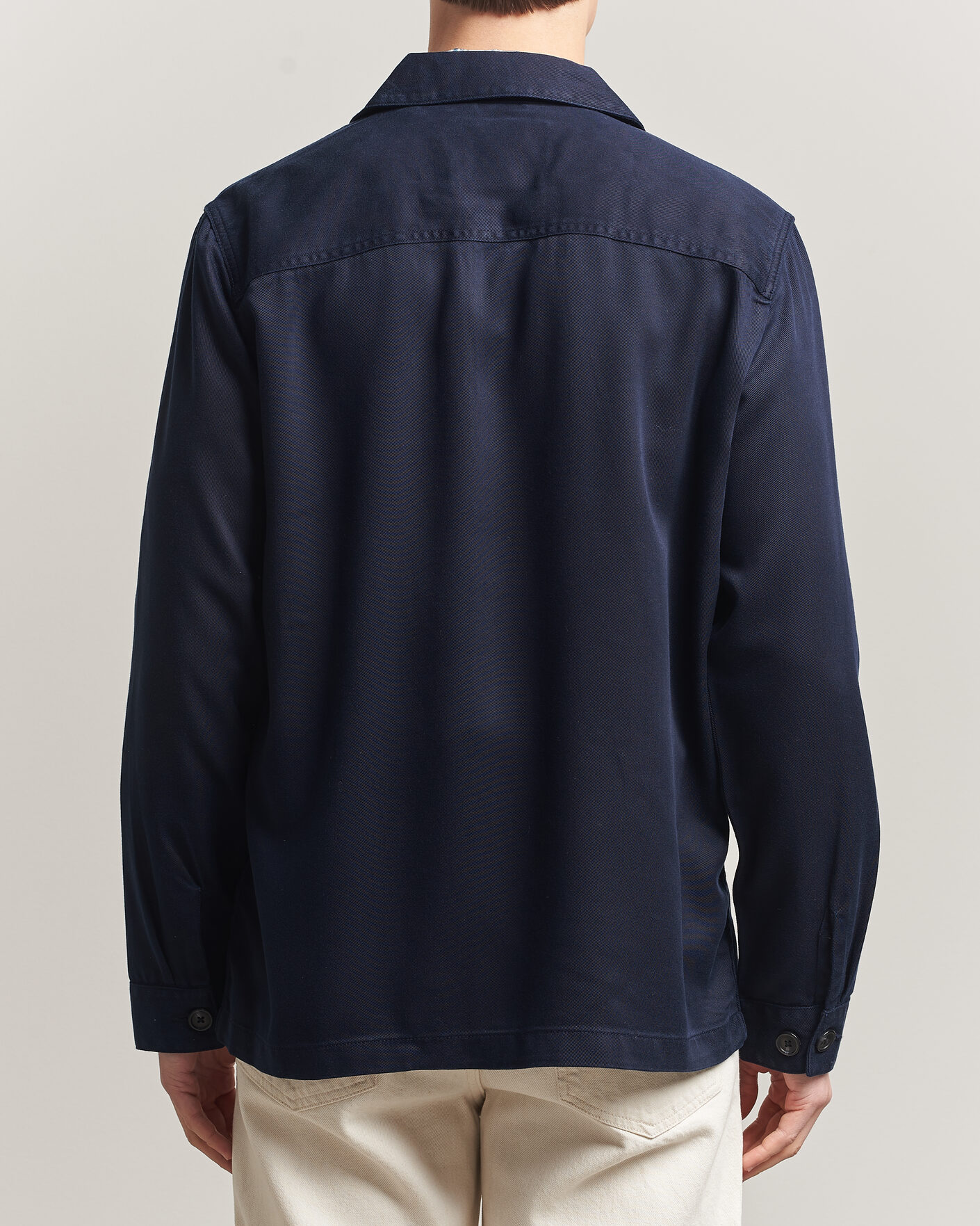 Herre | Skjorter | Gant | Regular Fit Lyocell Overshirt Evening Blue