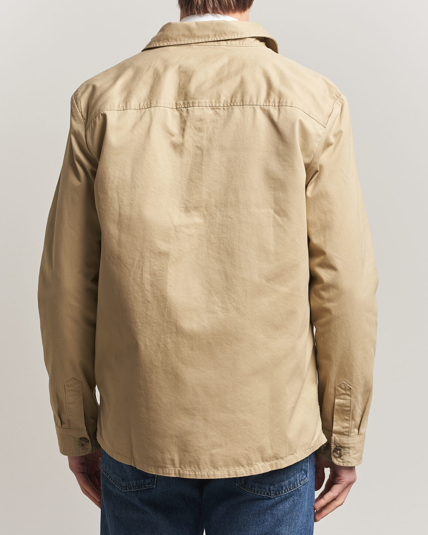 Herre | Skjorter | GANT | Regular Fit Cotton Twill Overshirt Woody Beige