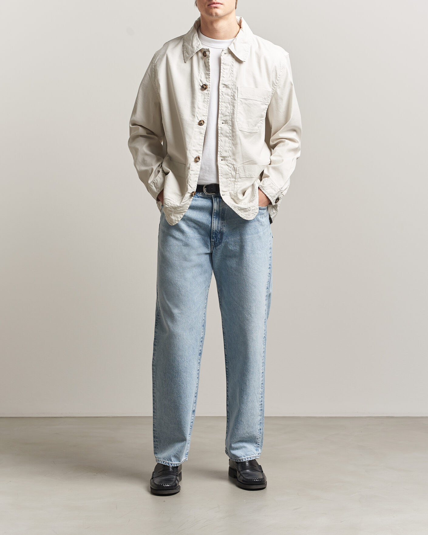 Herre | Skjorter | GANT | Regular Fit Cotton/Linen Overshirt Sand
