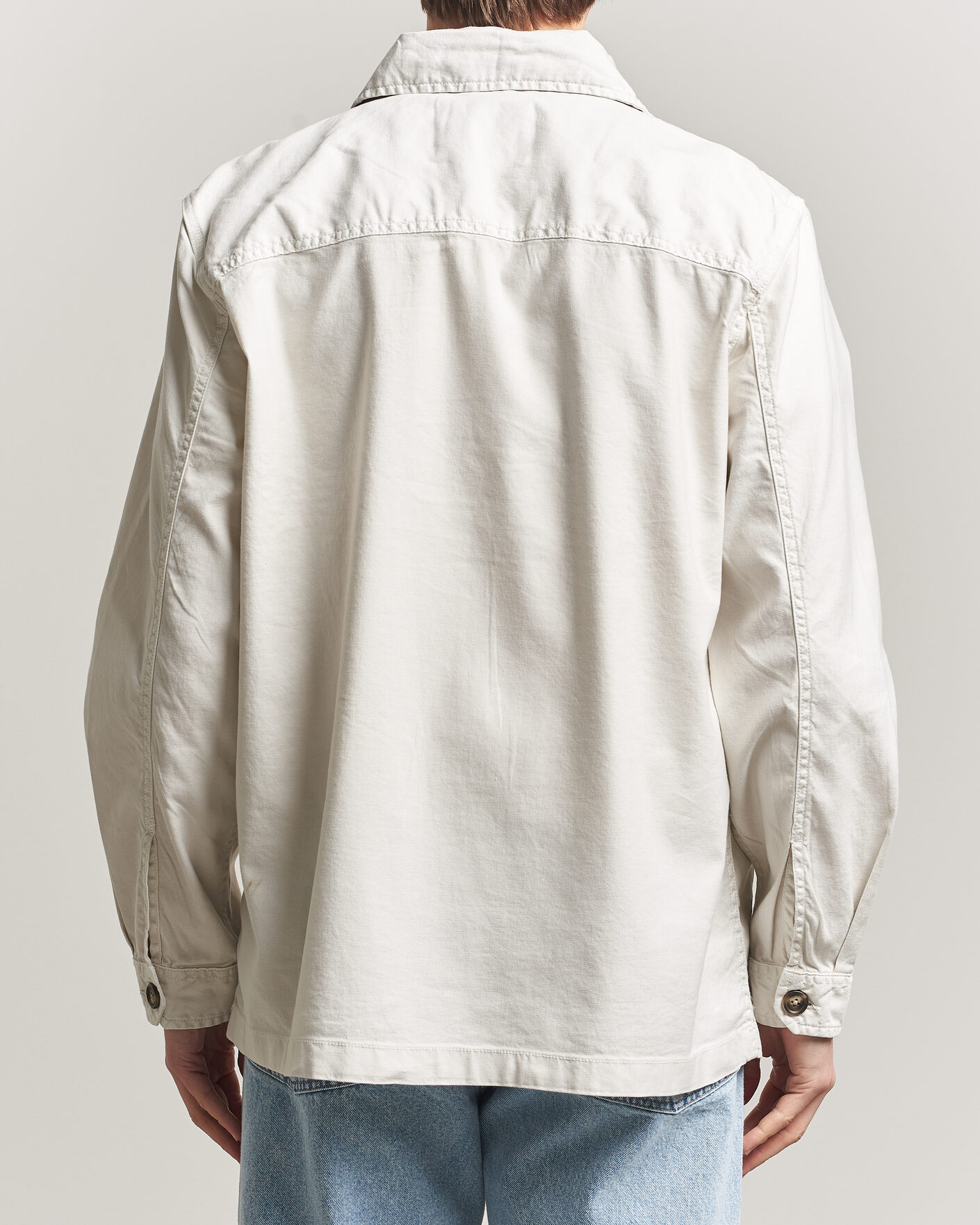 Herre | Skjorter | Gant | Regular Fit Cotton/Linen Overshirt Sand