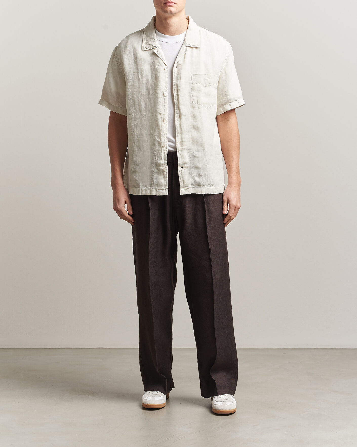 Herre | Skjorter | Gant | Regular Fit Garment Dyed Camp Shirrt Sand