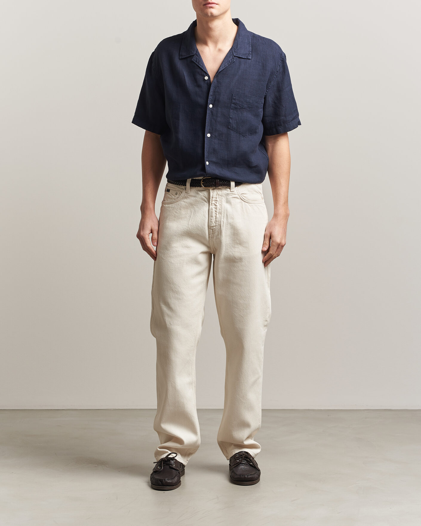 Herre | Skjorter | Gant | Regular Fit Garment Dyed Camp Shirrt Evening Blue
