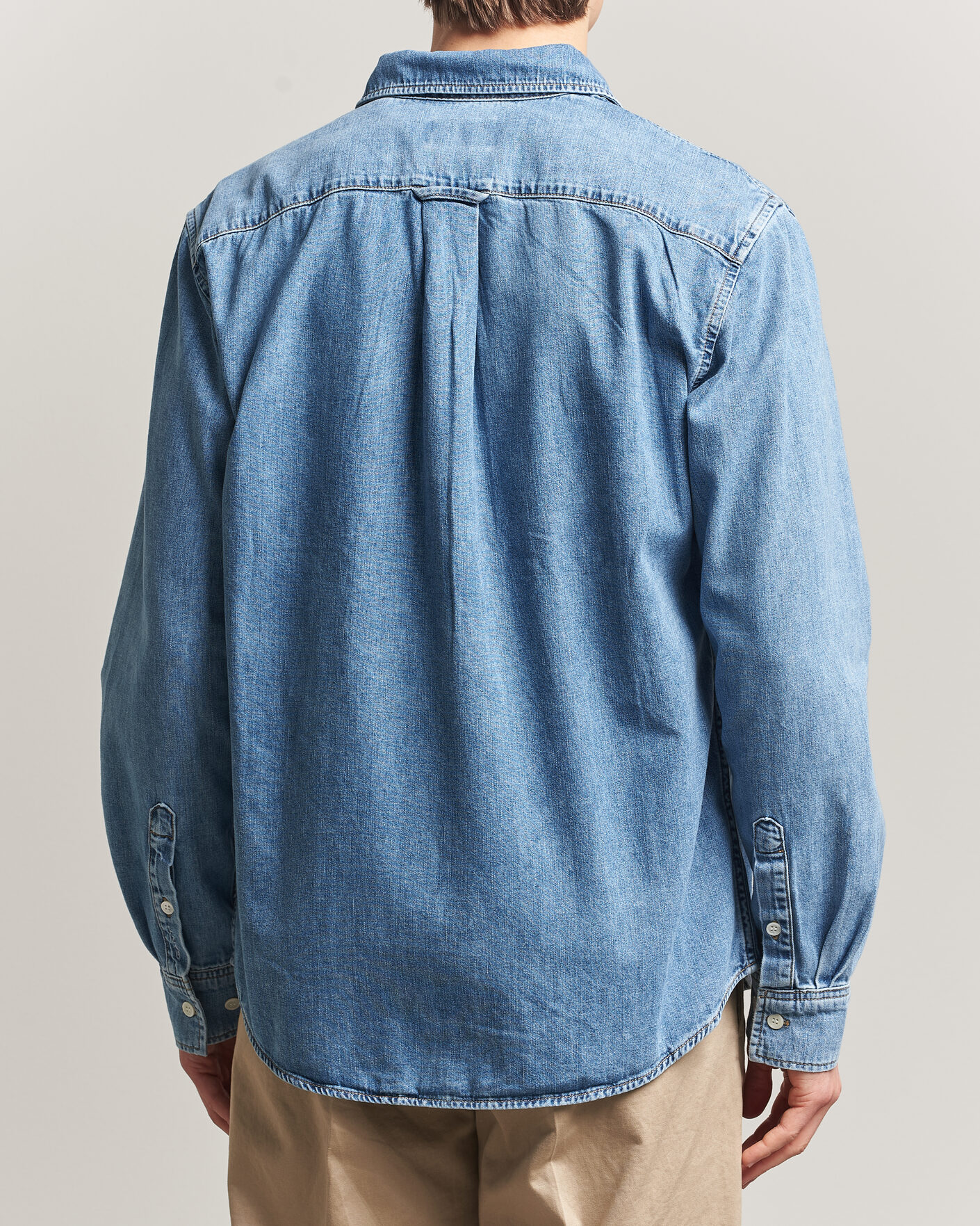 Herre | Skjorter | Gant | Regular Fit Denim Shirt Semi Light Blue Worn In
