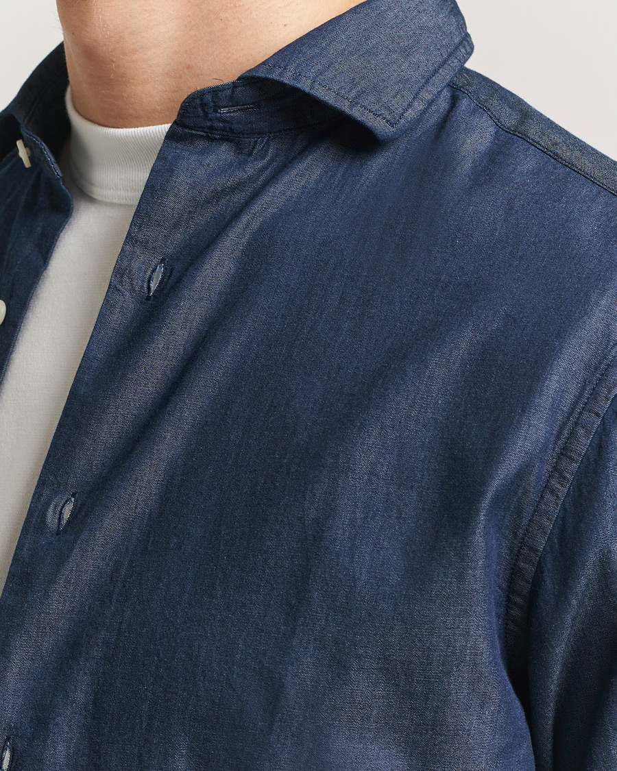 Herre | Skjorter | GANT | Regular Fit Indigo Twill Shirt Dark Indigo