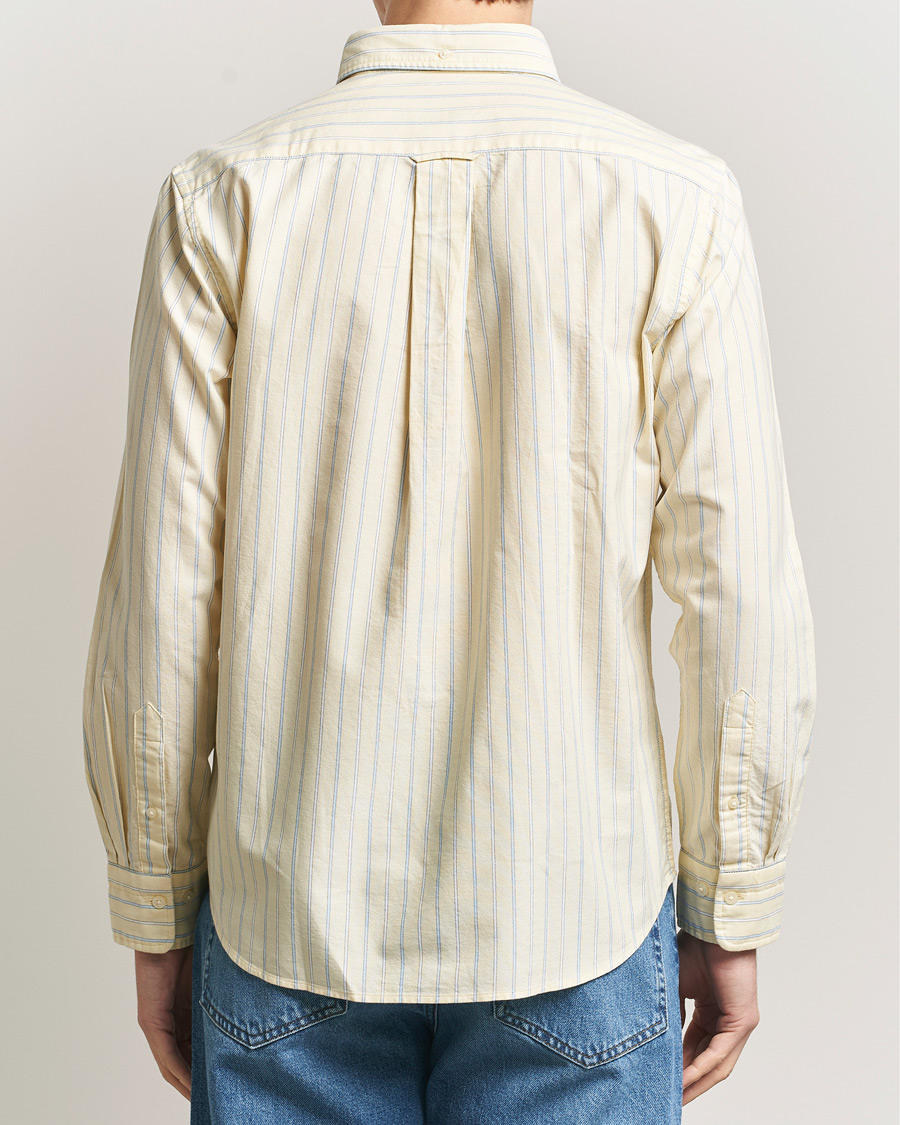 Herre | Skjorter | Gant | Regluar Fit Classic Oxford Striped Shirt Light Mustard Yellow