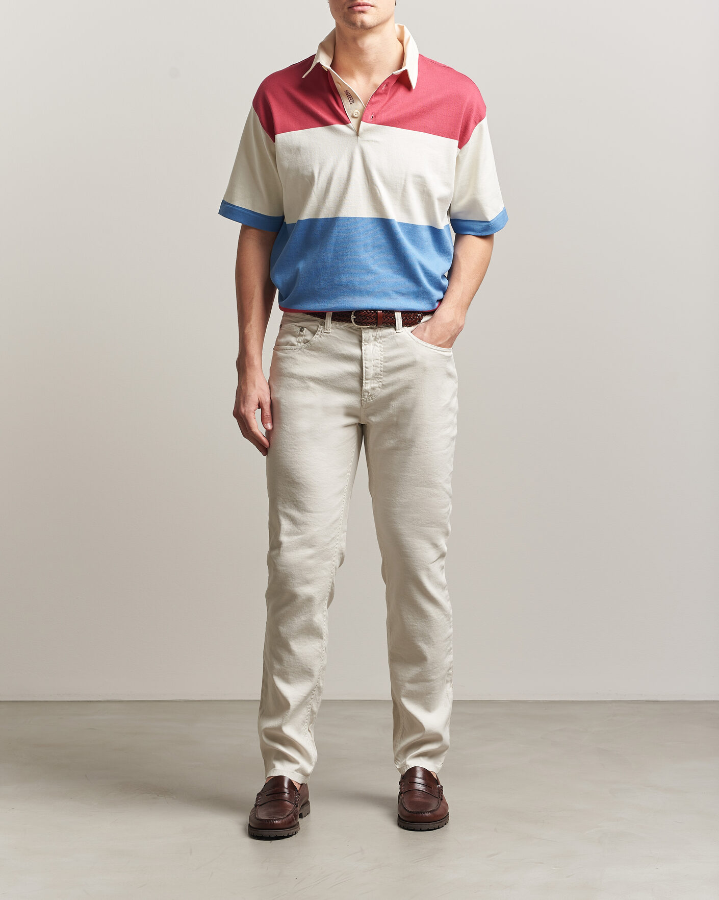 Herre | Bukser | Gant | Slim Fit Cotton/Linen 5-Pocket Pants Sand