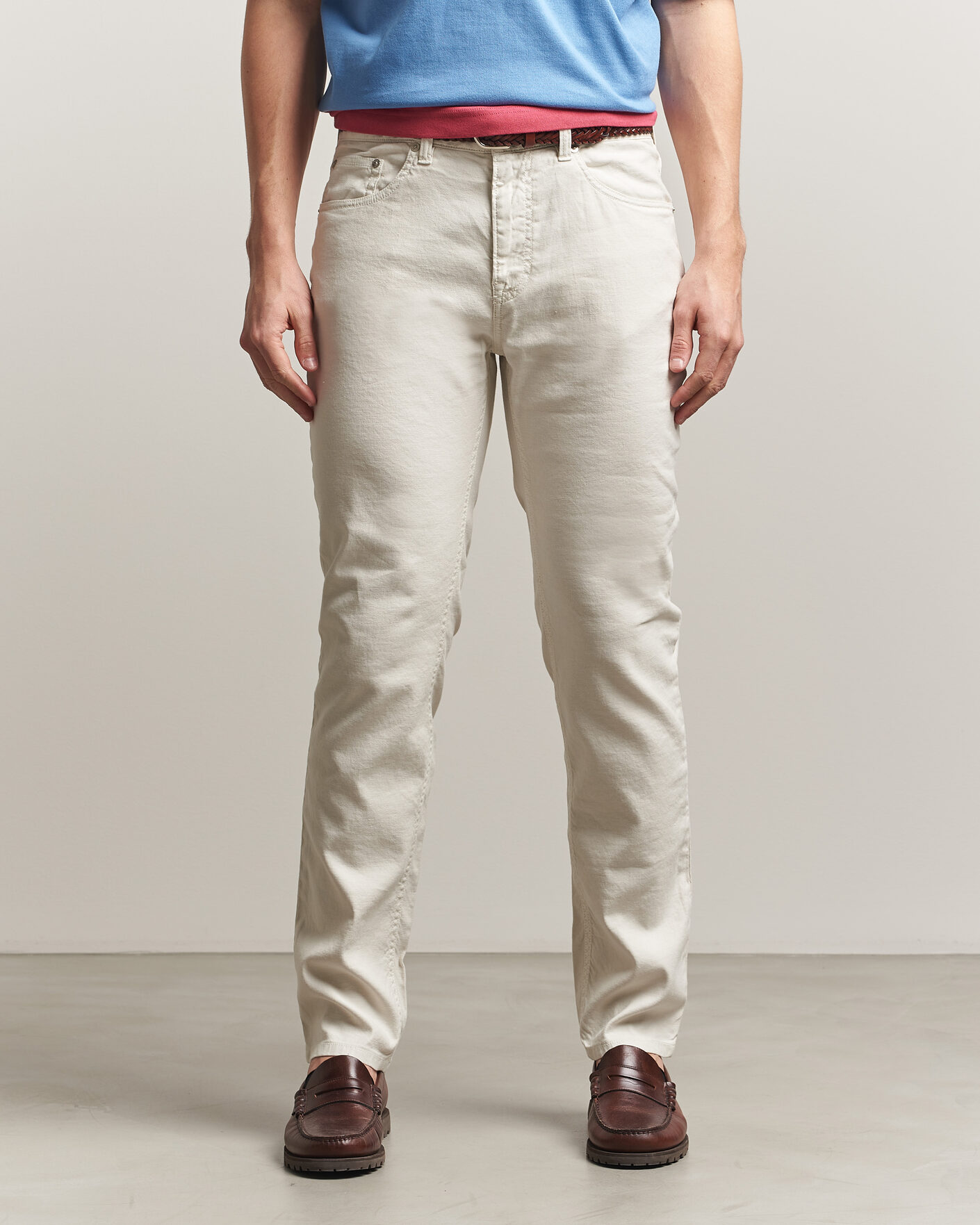 Herre | Bukser | Gant | Slim Fit Cotton/Linen 5-Pocket Pants Sand