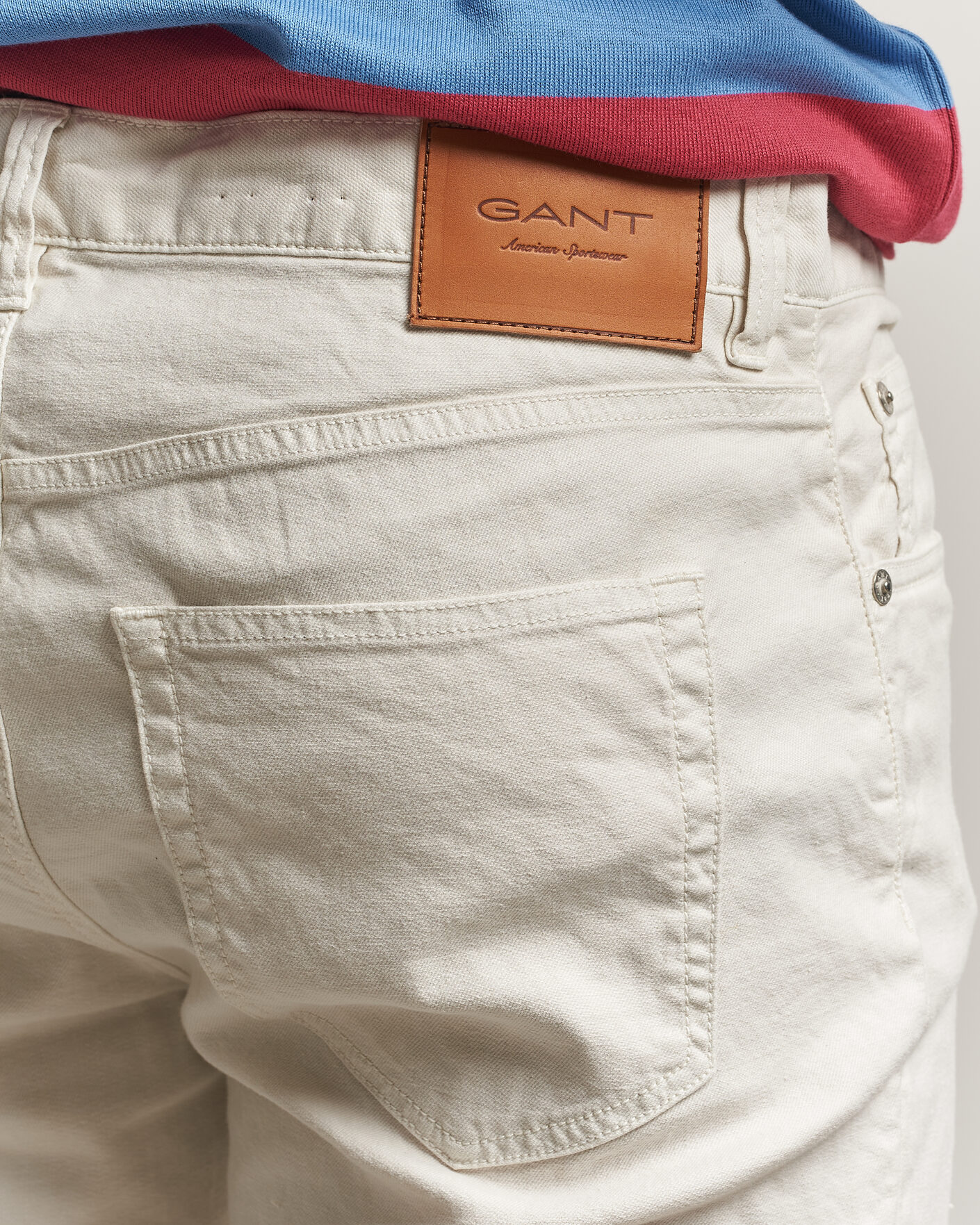 Herre | Bukser | Gant | Slim Fit Cotton/Linen 5-Pocket Pants Sand