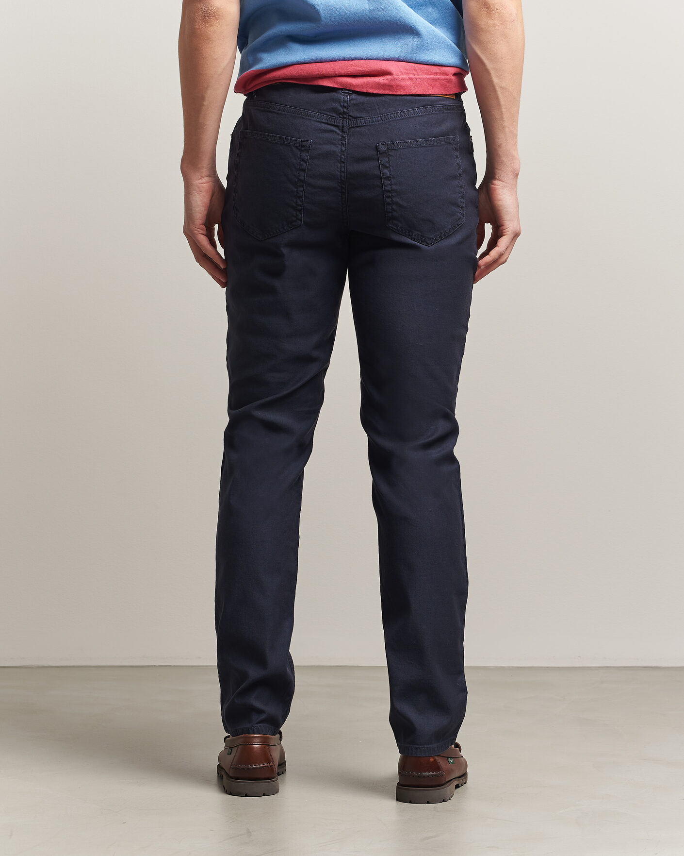 Herre | Bukser | Gant | Slim Fit Cotton/Linen 5-Pocket Pants Evening Blue