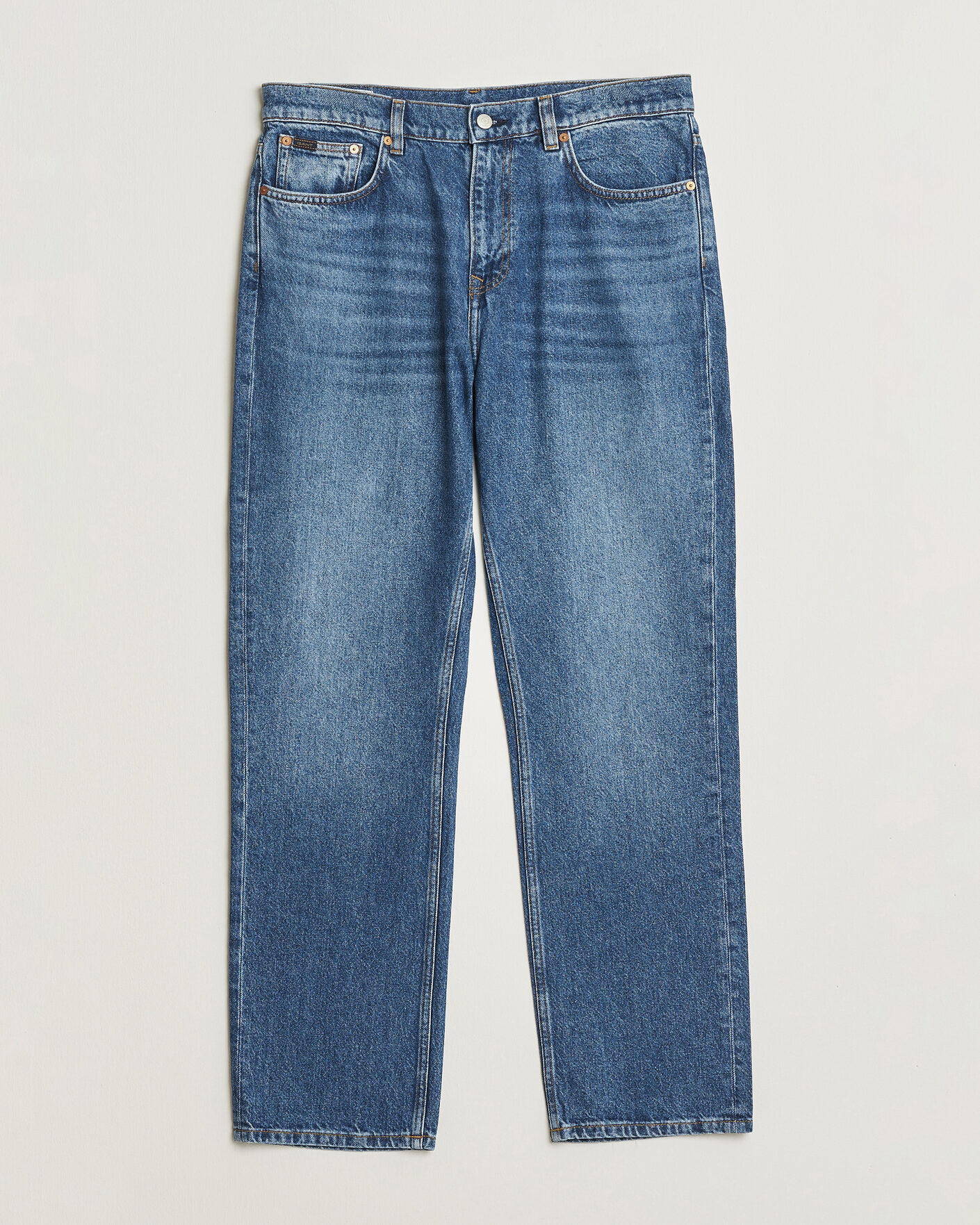 Herre | Bukser | Gant | Straight Fit Jeans Mid Blue Worn In