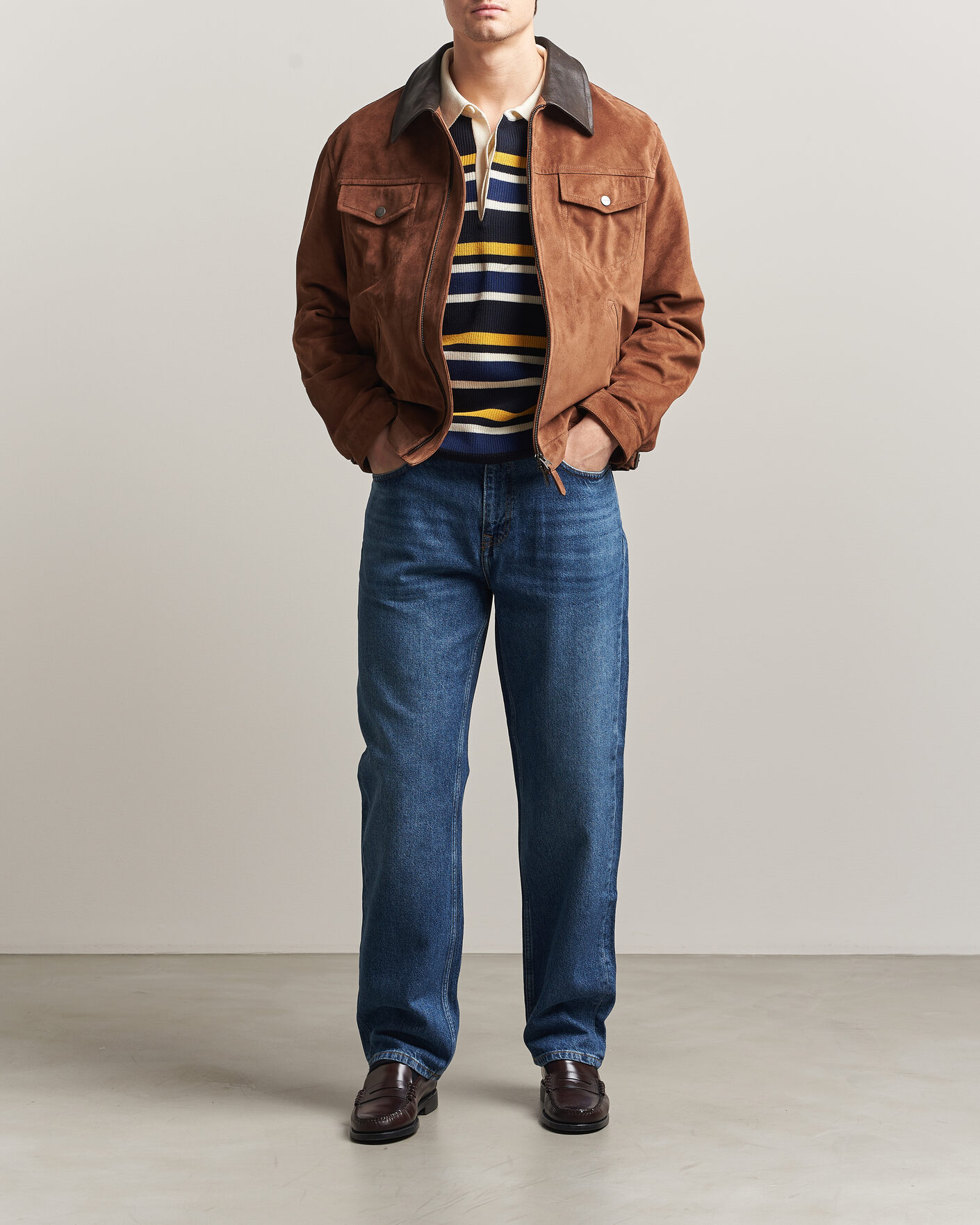 Herre | Bukser | Gant | Straight Fit Jeans Mid Blue Worn In