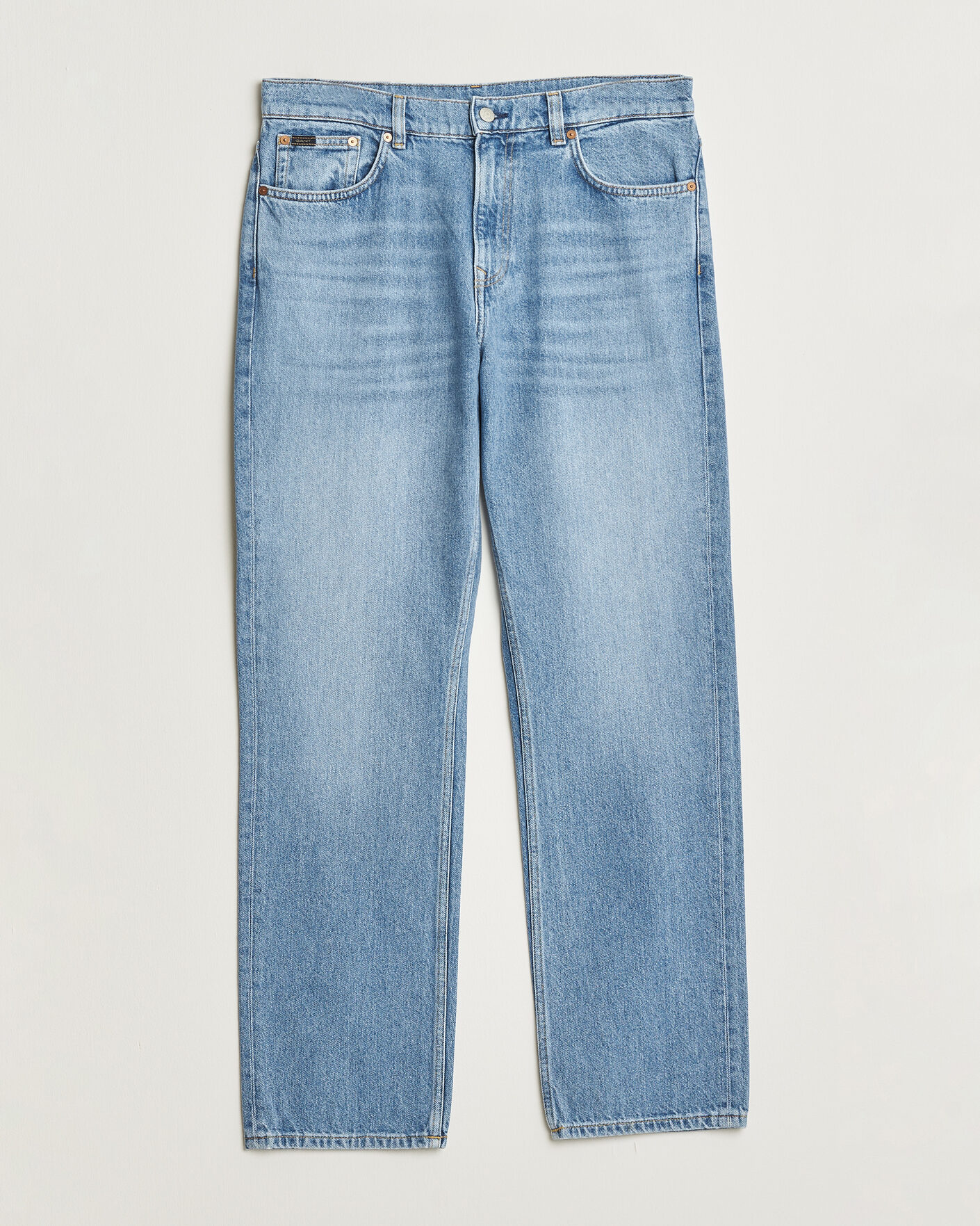 Herre | Jeans | GANT | Straight Fit Jeans Semi Light Blue Worn In