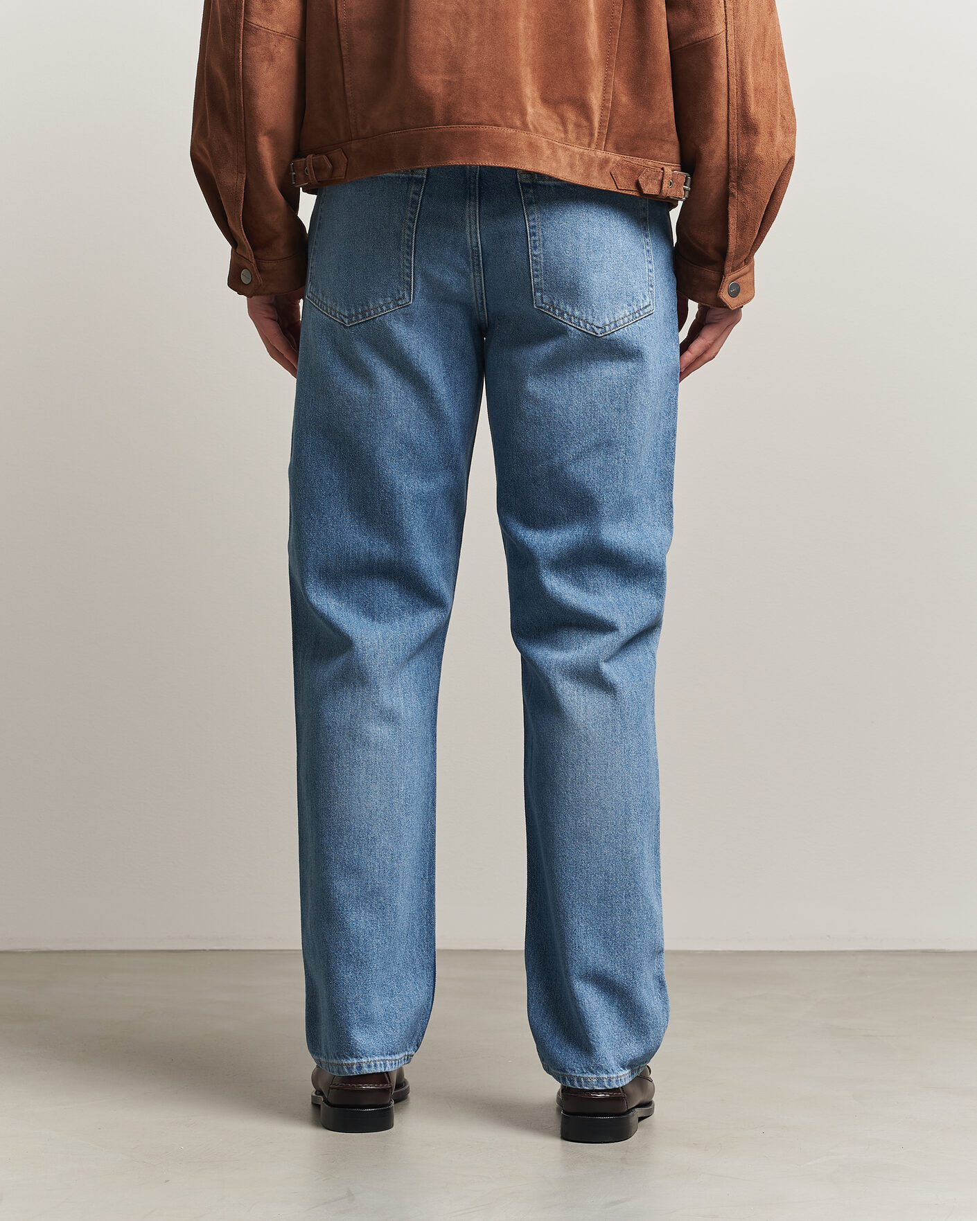 Herre | Jeans | GANT | Straight Fit Jeans Semi Light Blue Worn In